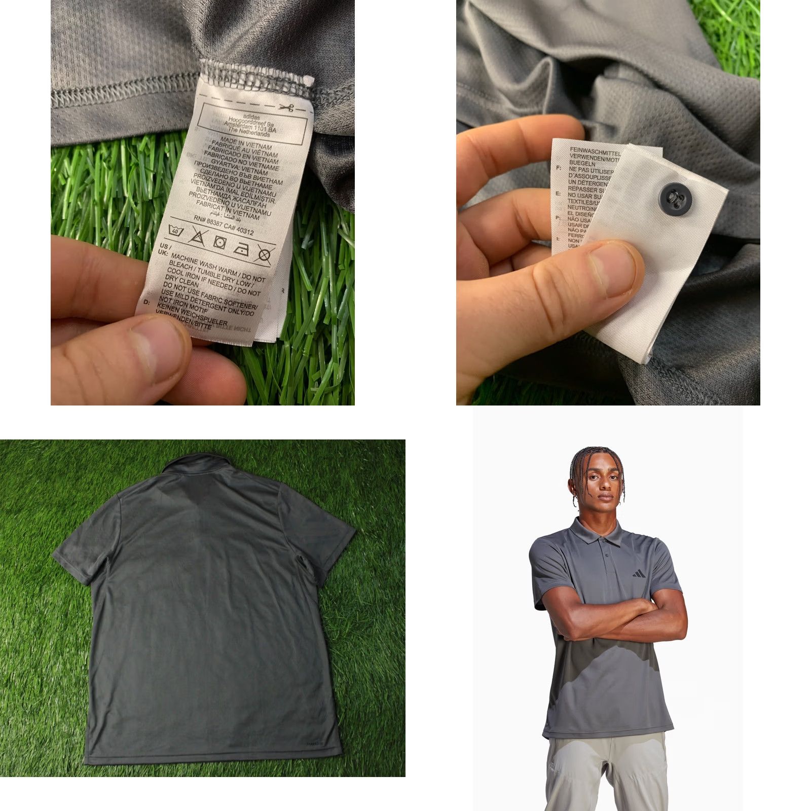 Adidas ADIDAS PERFORMANCE POLO SHIRT Mens Football Jersey 2024 L Gray Short Sleeve 100% Polyester Recycled Comfort Classic polo Size US L / EU 52-54 / 3 - 8 Thumbnail