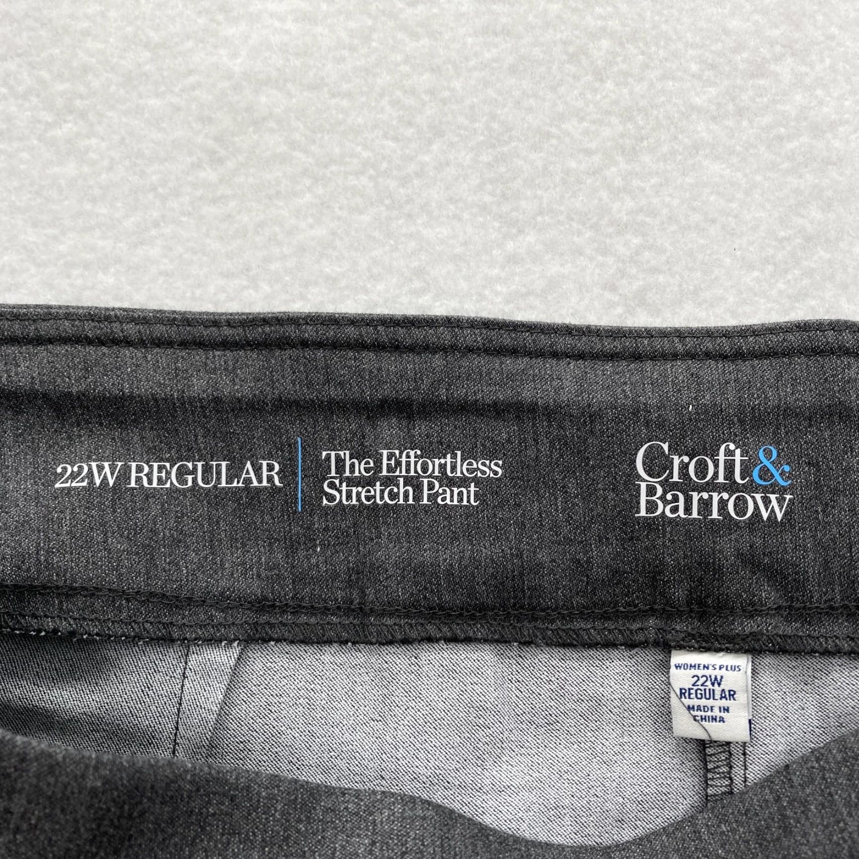 Croft & Barrow Pants Womens 22W Gray Bootcut Plus Comfort NWT Effortless Stretch Dress Pants 32in Inseam Slimming Pull On Womens