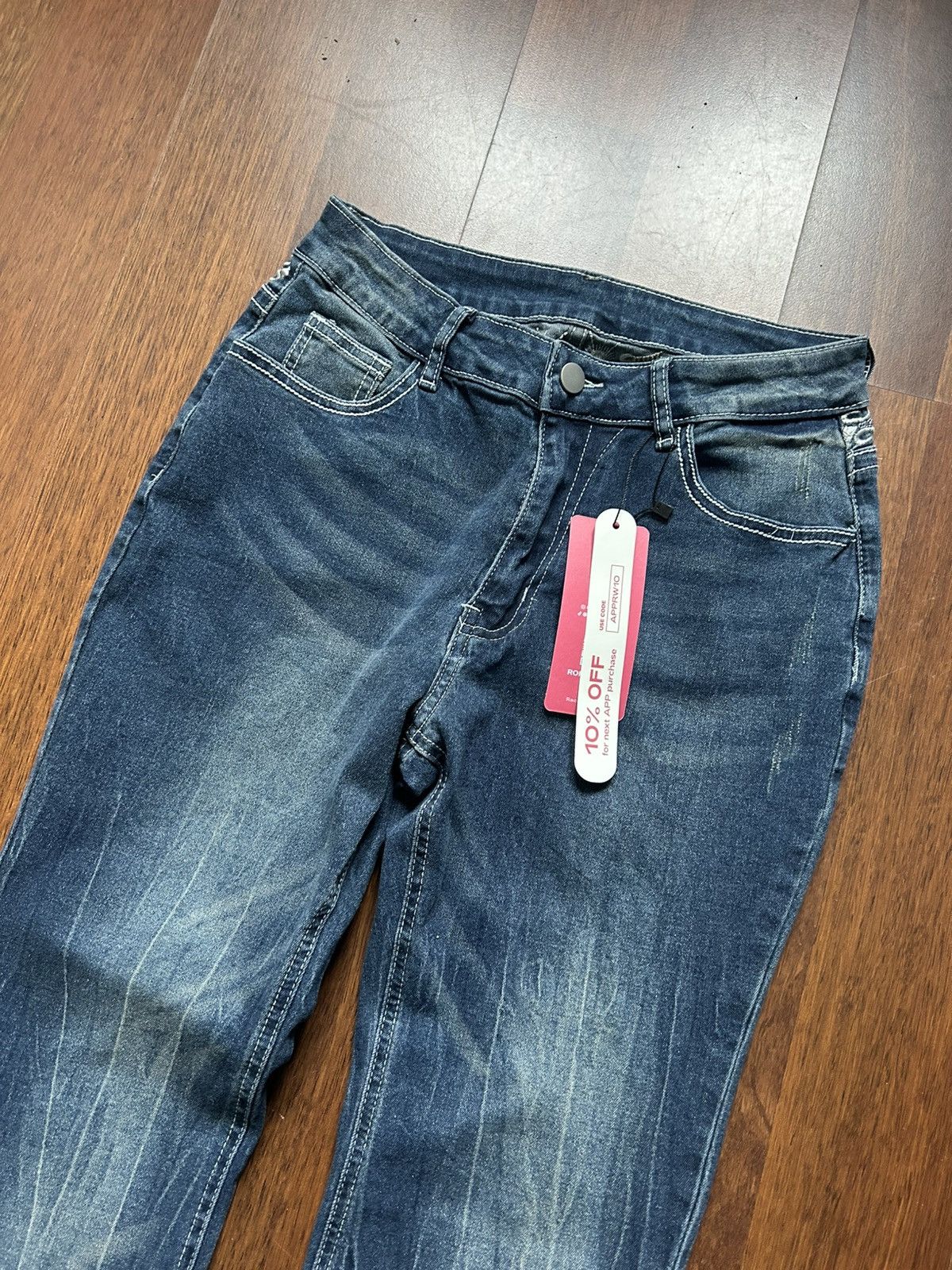 Japanese Brand Vintage Flared Boot Cut Denim Jeans Y2K Streetwear Size 38 Size 28" / US 6 / IT 42 - 9 Thumbnail