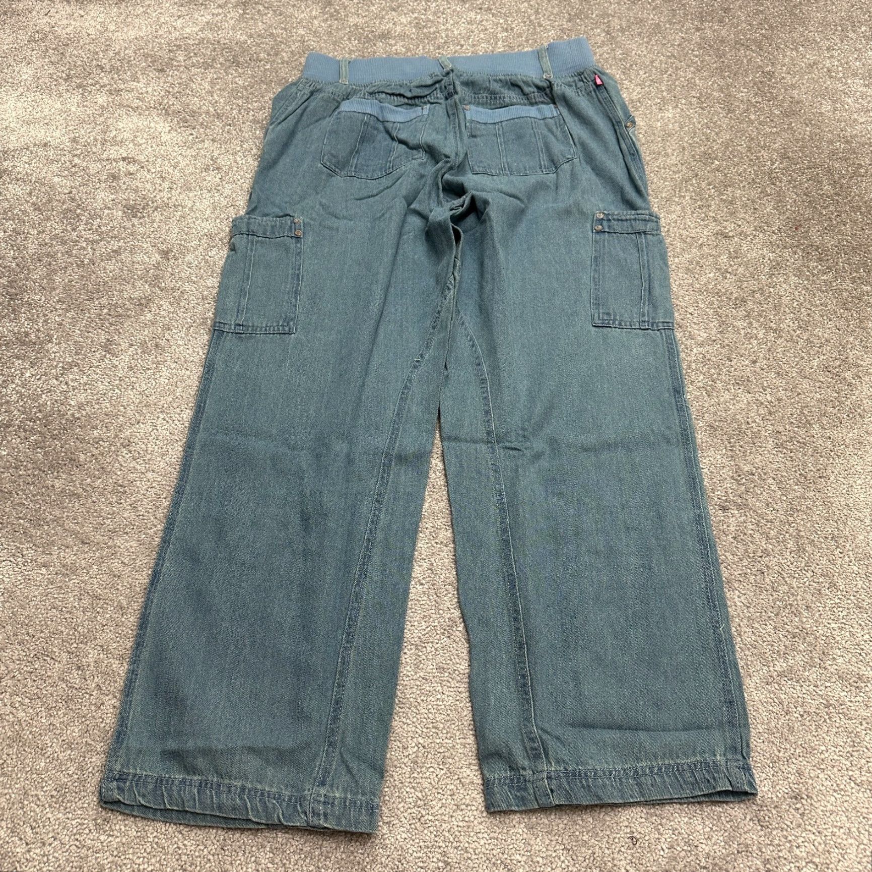 Vintage Woman Within Jeans Women 16W Blue Cargo Straight 34x29 Modern Fit Size 38" / US 16 / IT 52 - 2 Thumbnail