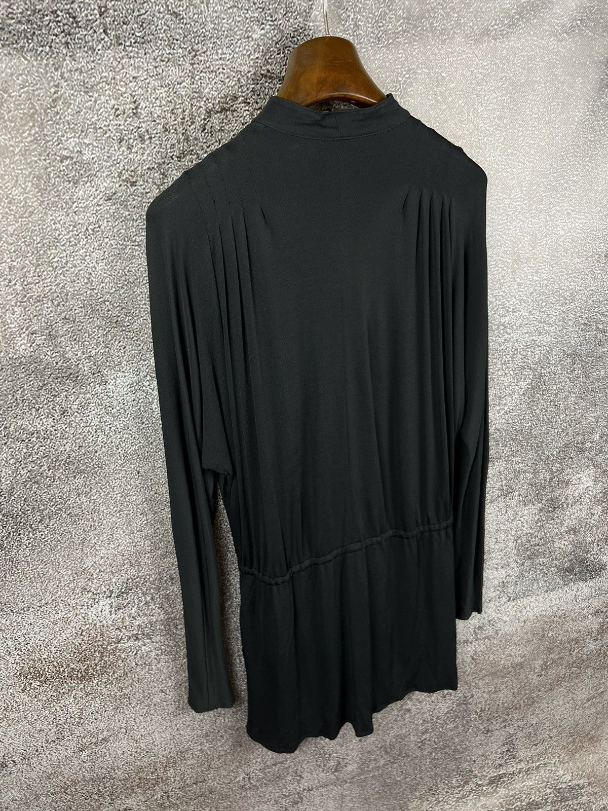 Designer × Jil Sander 90s Jil Sander black vintage viscose tunic dress pleated Size S / US 4 / IT 40 - 10 Thumbnail
