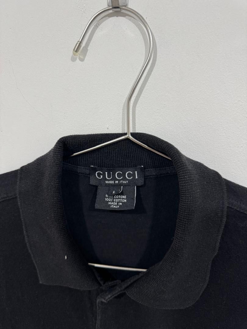 Gucci Vintage Gucci Black Polo Tee Size US M / EU 48-50 / 2 - 3 Thumbnail