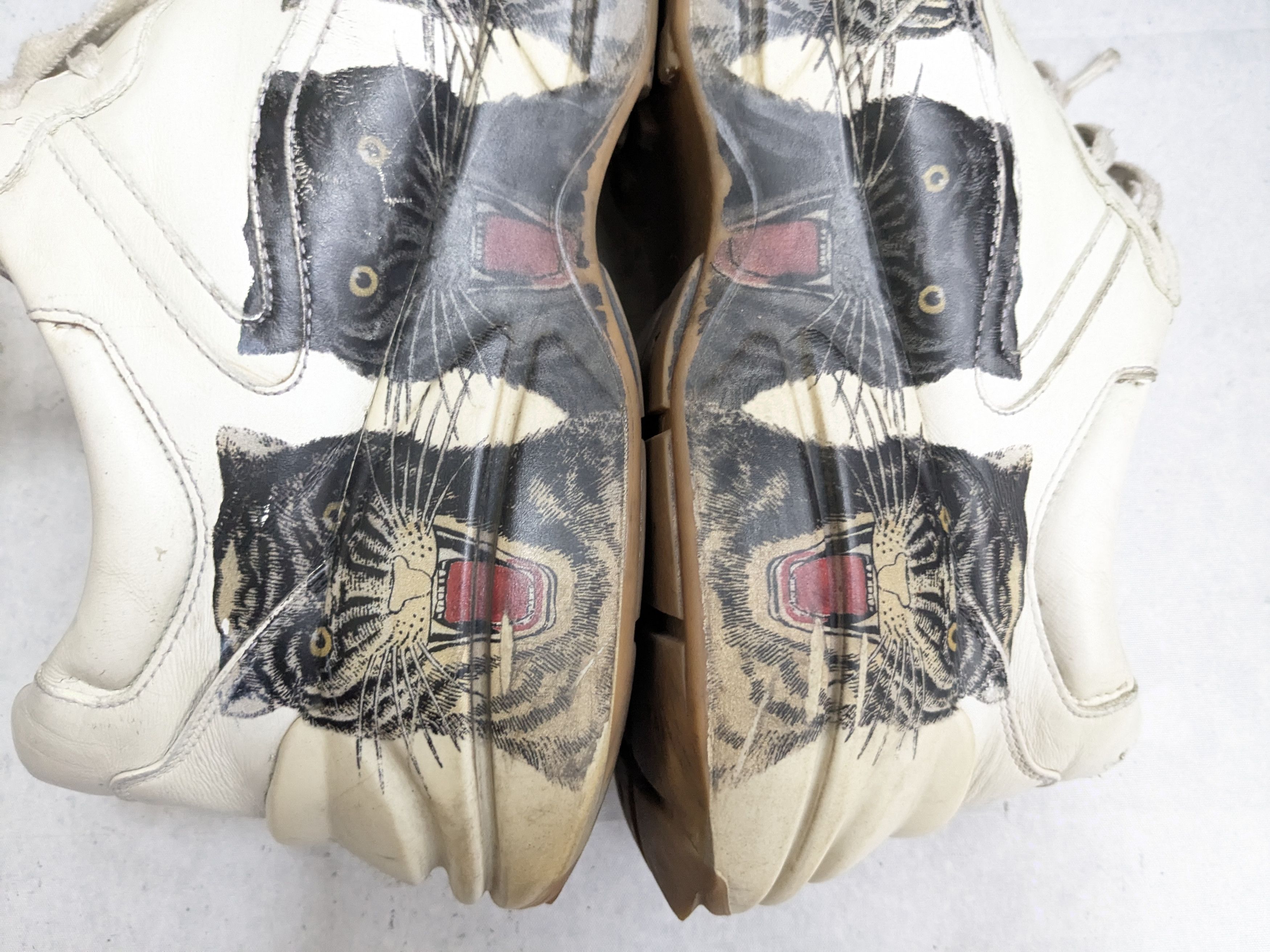 Gucci Gucci Rython Sneakers 11.5 Ivory Cat Kitty Leather Size US 11.5 / EU 44-45 - 15 Thumbnail