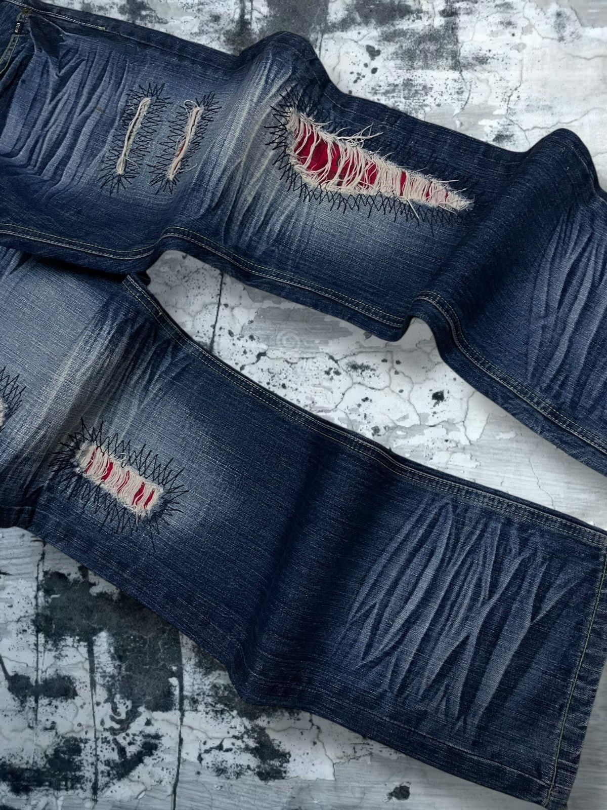 Hysteric Glamour Rare VTG 1990s Designer More Core Division Distressed Denim Size US 32 / EU 48 - 6 Thumbnail