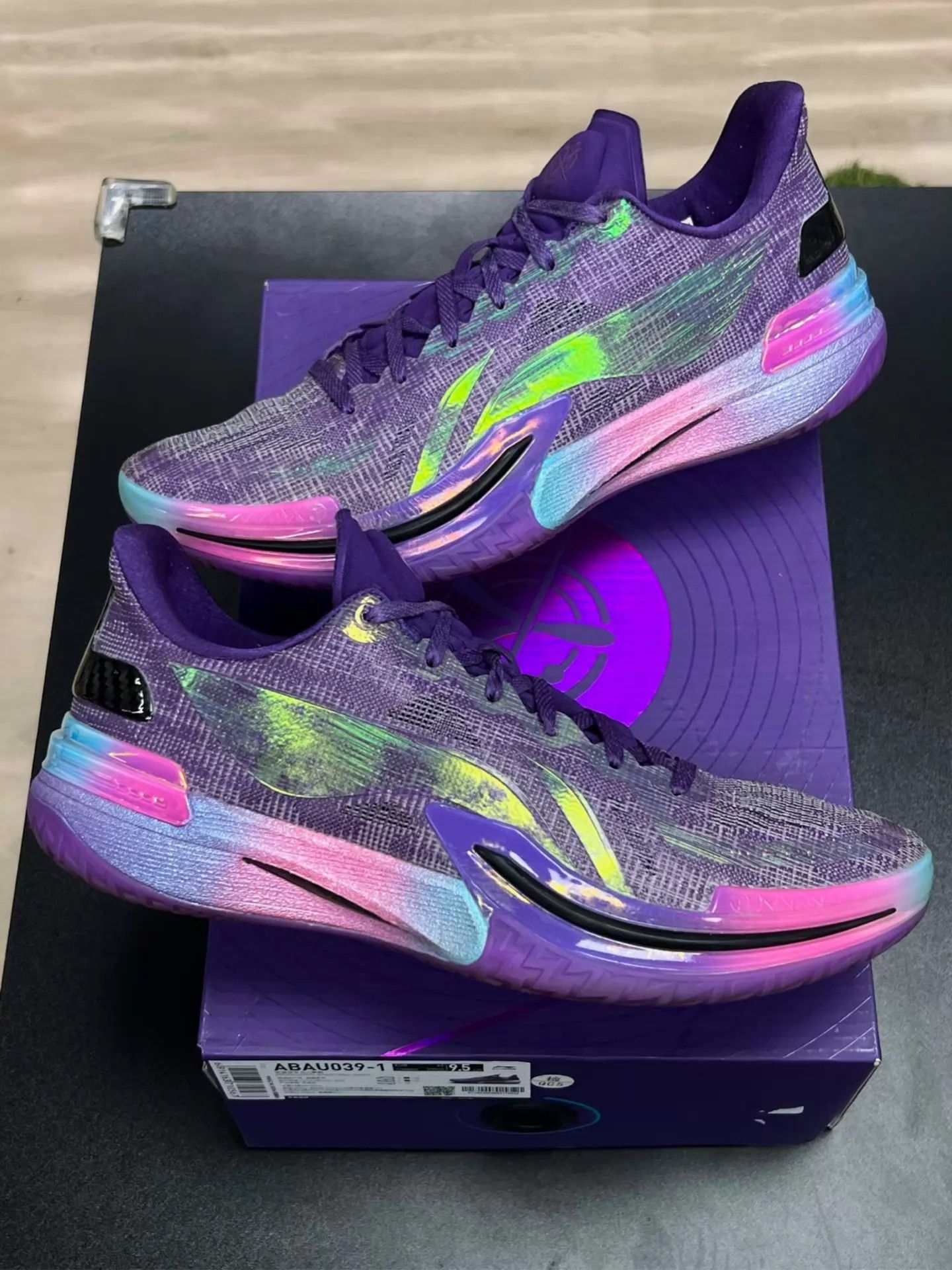 Li-Ning LI-NING Gamma Carbon Bounce Purple 43 (Box, Lightly Worn) Size US 10 / EU 43 - 5 Thumbnail