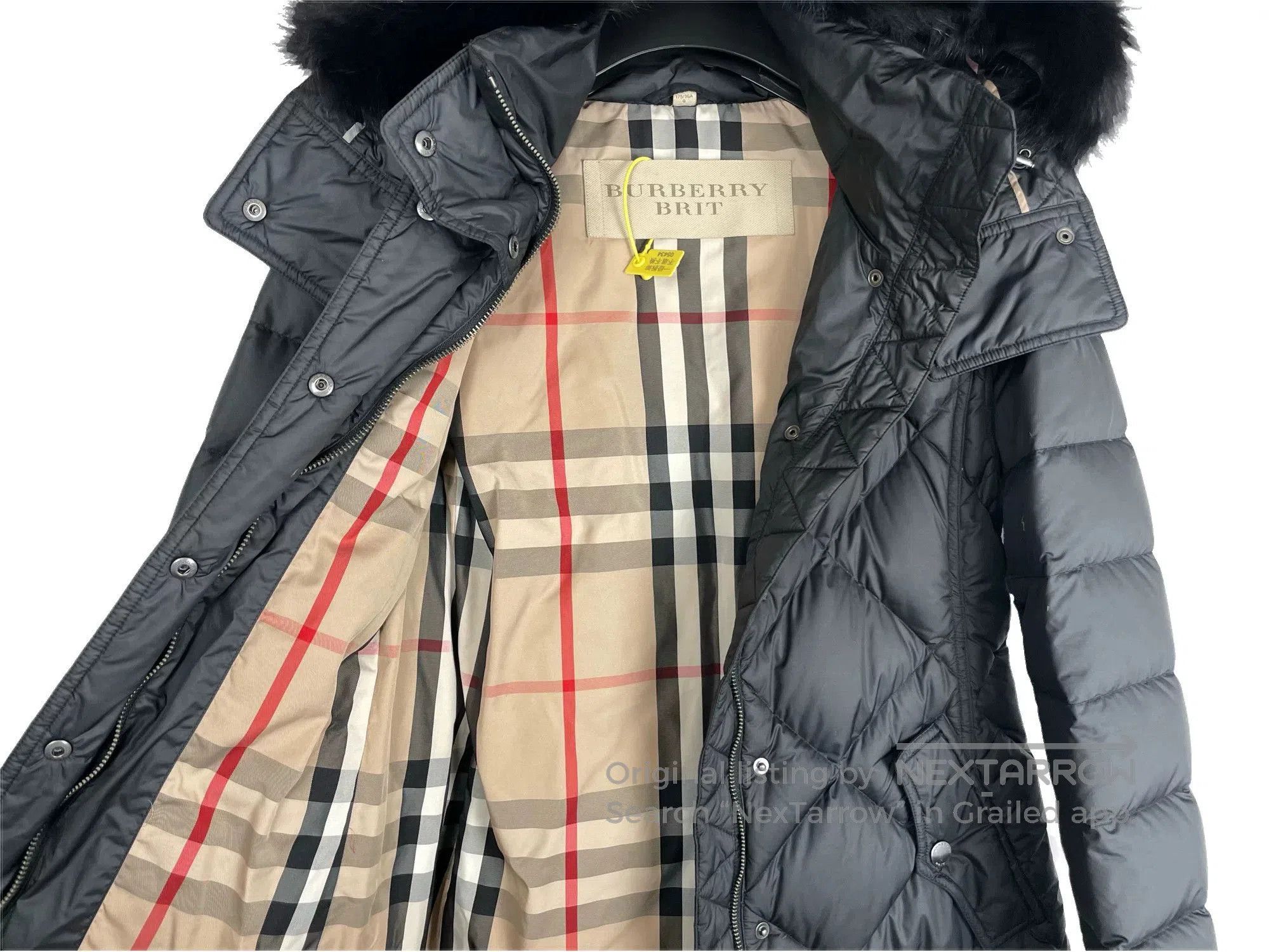 Burberry Burberry Black Quilted Fur Hood Down Jacket. Size US S / EU 44-46 / 1 - 5 Thumbnail