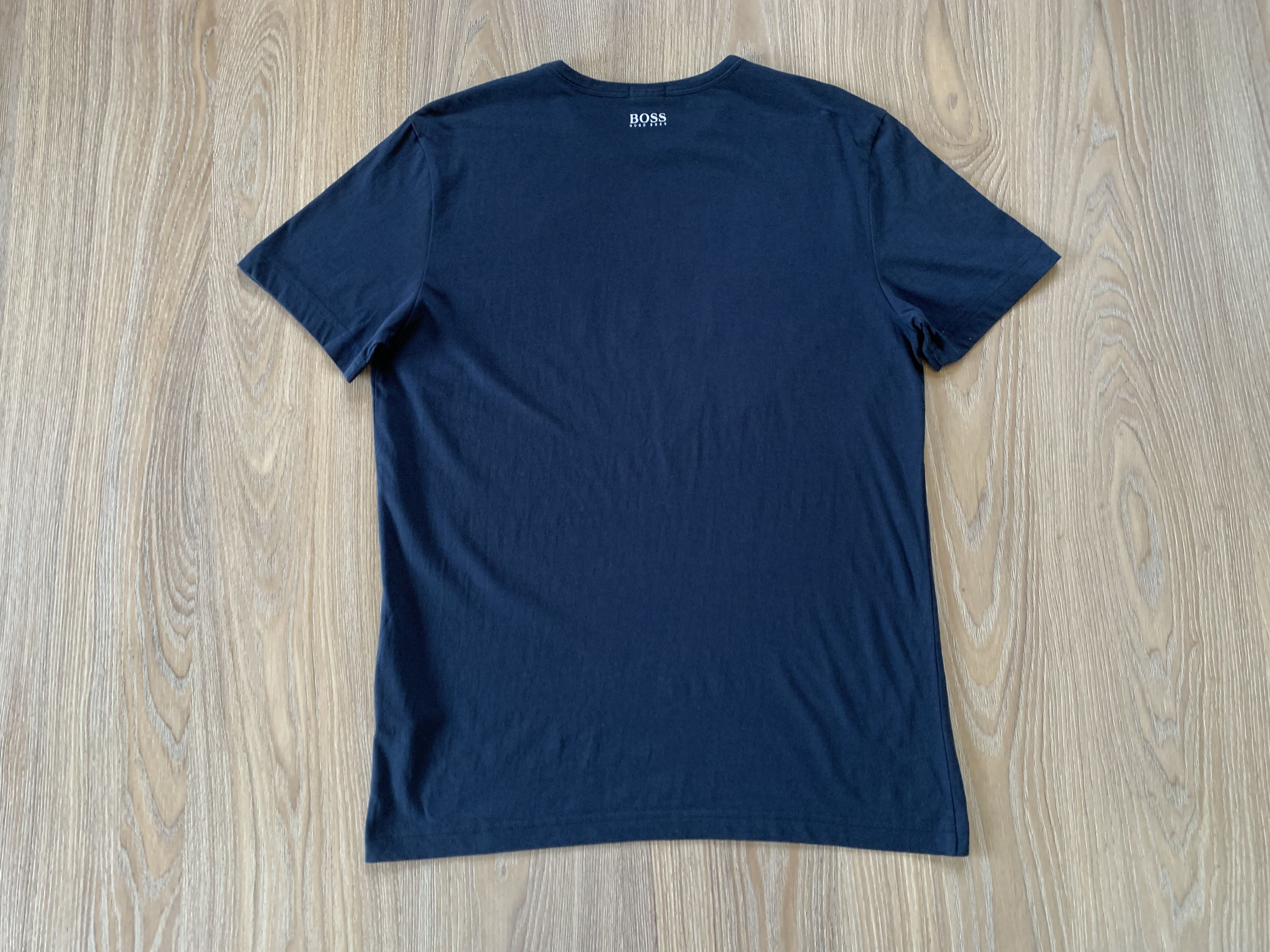 Hugo Boss Hugo Boss Green Slim Fit Blue Big Logo T Shirt Size US L / EU 52-54 / 3 - 3 Thumbnail