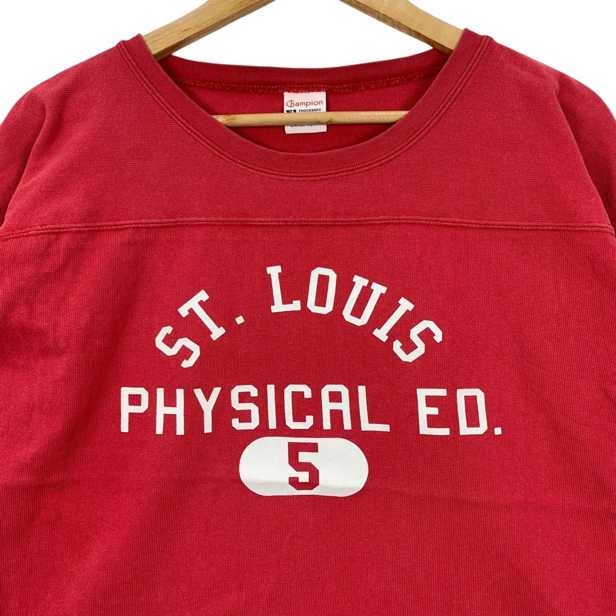 Champion Vintage CHAMPION RUNNING St Louis Physical Ed Raglan Shirt Size US L / EU 52-54 / 3 - 3 Thumbnail