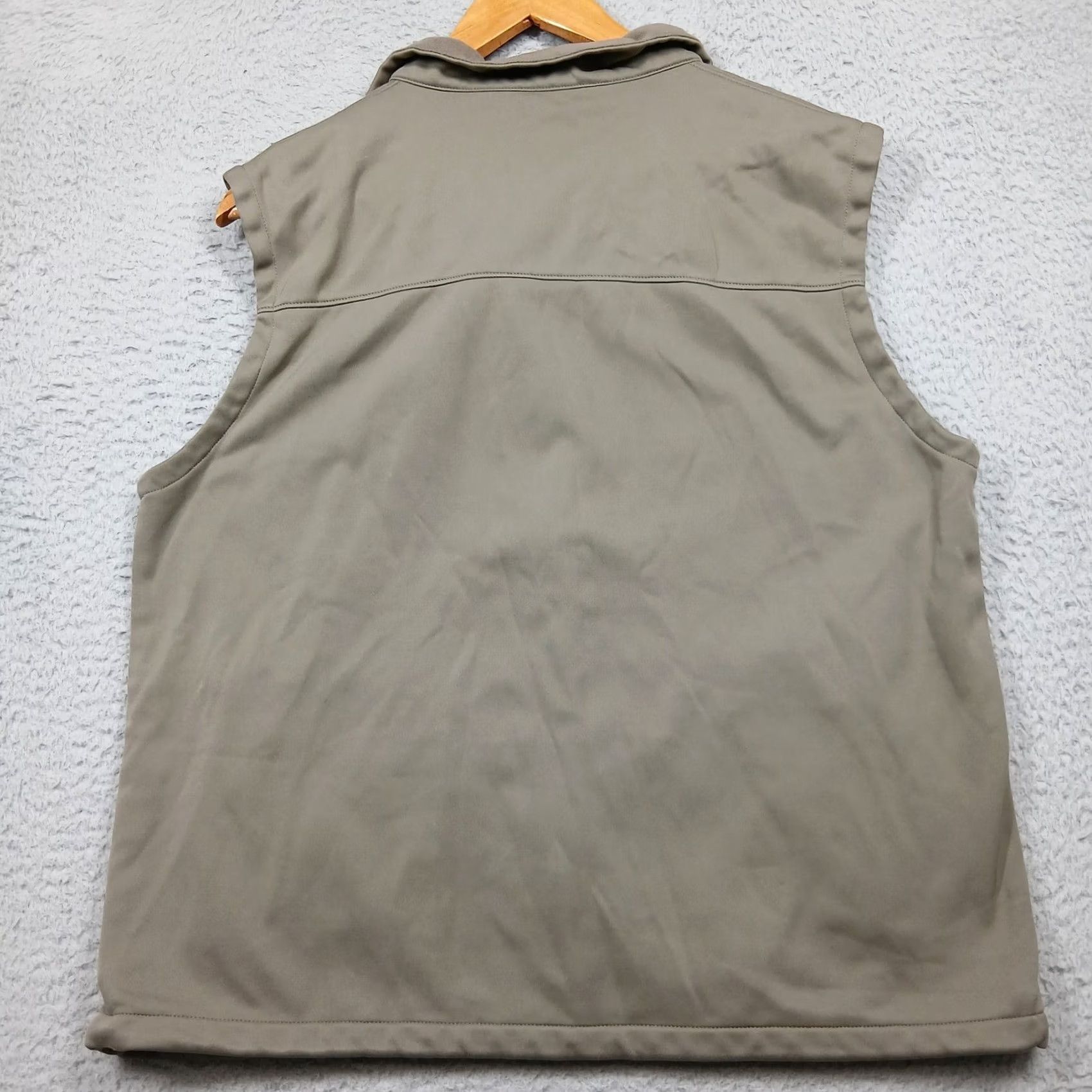 Vintage Walter Hagen Vest Men's M Tan Zip Front Softshell Windbreaker Outdoor Golf Outerwear Size US M / EU 48-50 / 2 - 3 Thumbnail