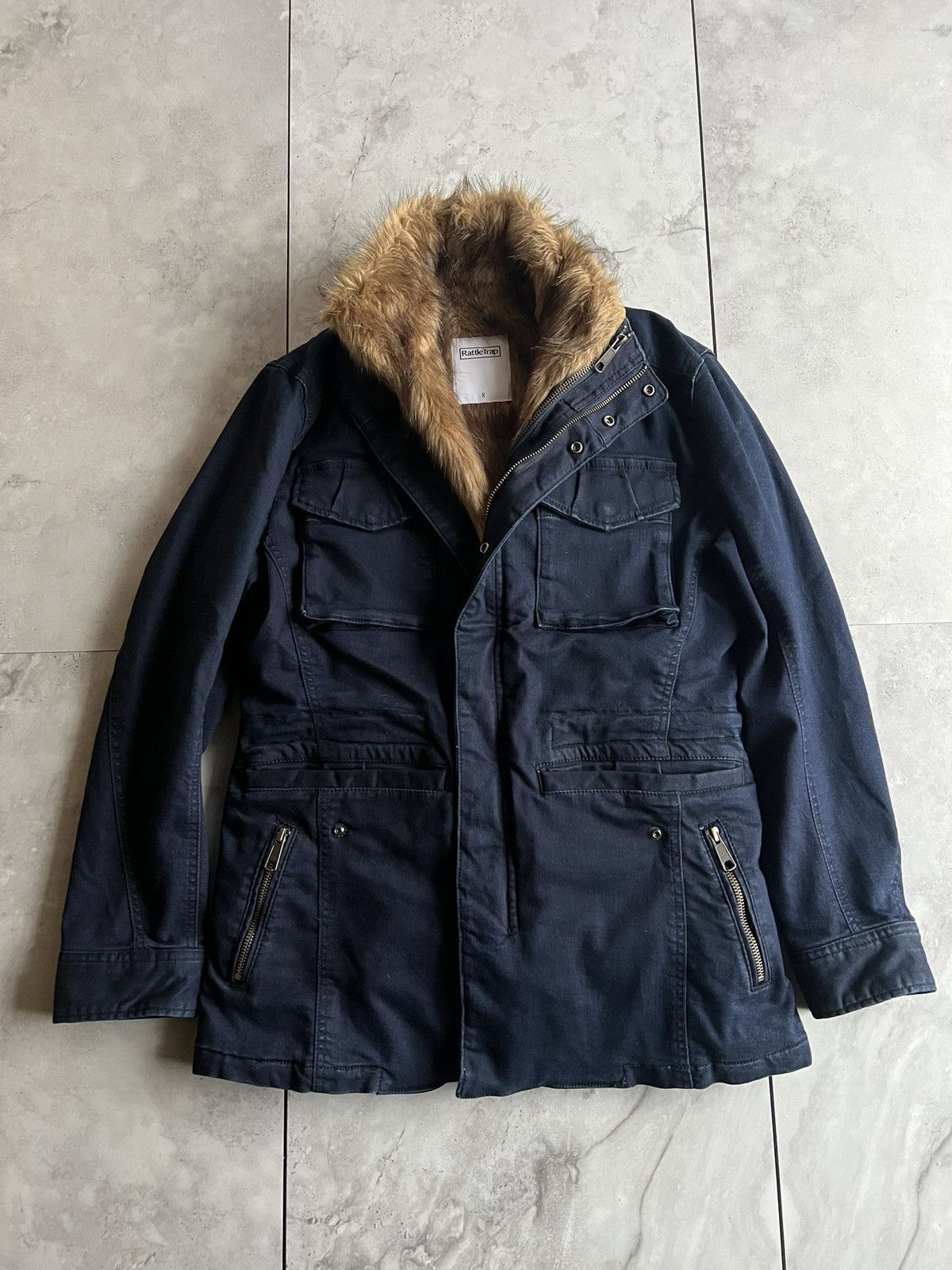 Japanese Brand Rattle Trap Worker Fur Lined Jacket Size US S / EU 44-46 / 1 - 1 Thumbnail