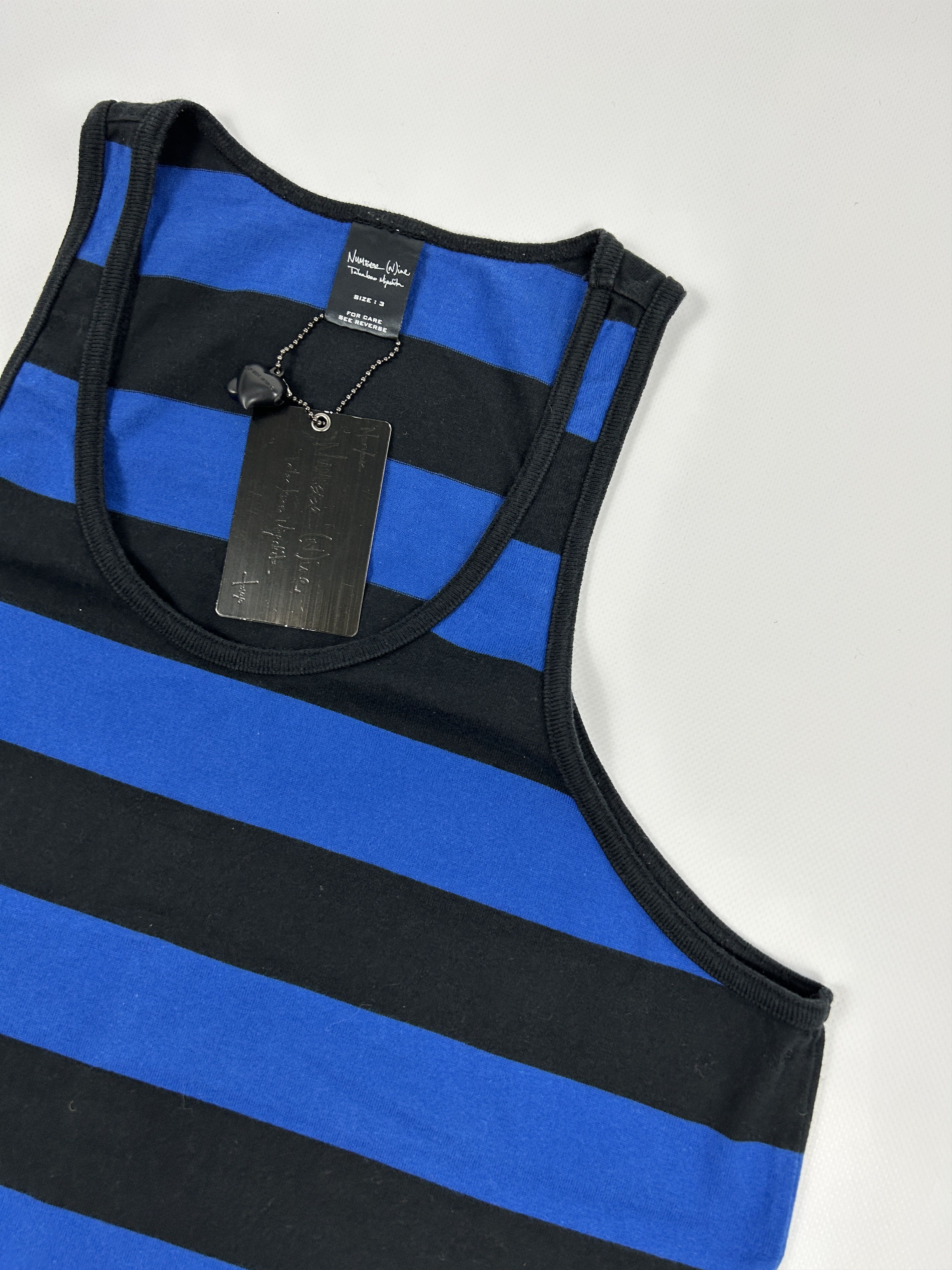 Number (N)ine N(N) SS2003 touch me i'm sick striped tank top Size US L / EU 52-54 / 3 - 4 Thumbnail