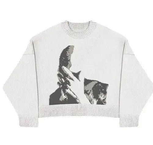 Aran Isles Knitwear "Facepalm" Oversized Knitted Sweater Sweatshirt Pullover Size US L / EU 52-54 / 3 - 2 Thumbnail