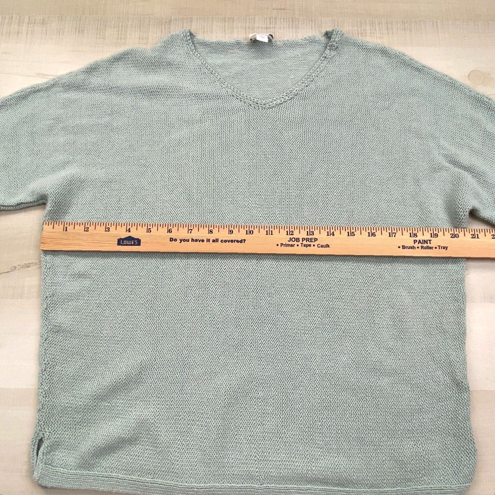 J. Jill J Jill Womens Green Linen Cotton Sweater Small Oversized Boxy V Neck Long Sleeves Size S / US 4 / IT 40 - 7 Thumbnail