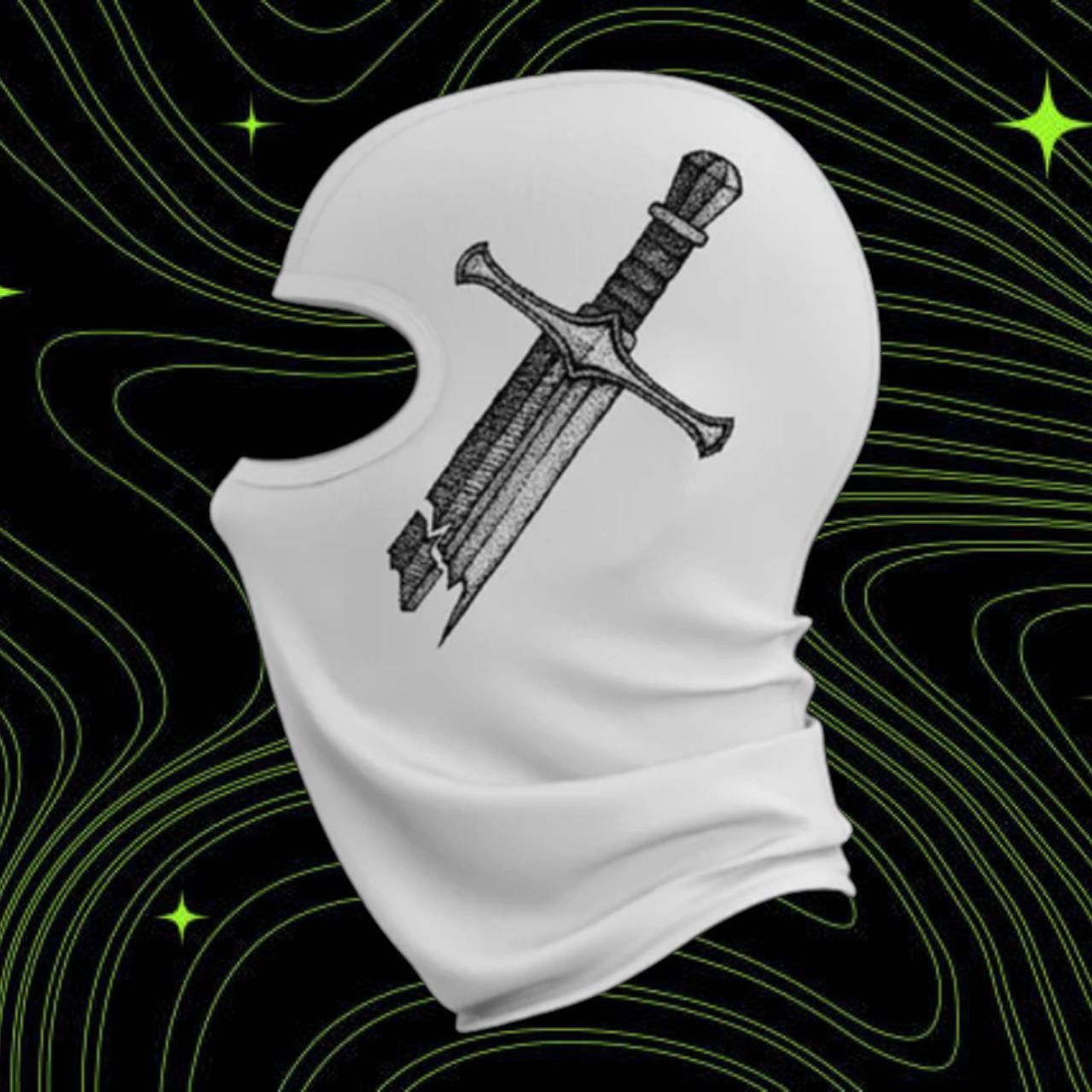 Japanese Brand White Shiesty with half sword design Size 36 - 1 Thumbnail