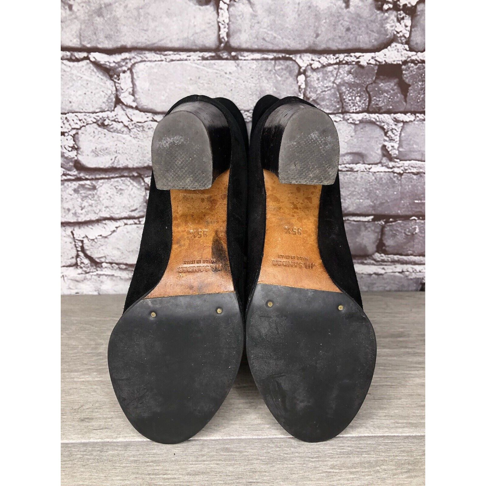 Jil Sander Jil Sander Black Suede Leather Pull On Heel Booties Boots Wo Size US 5 / IT 35 - 10 Thumbnail