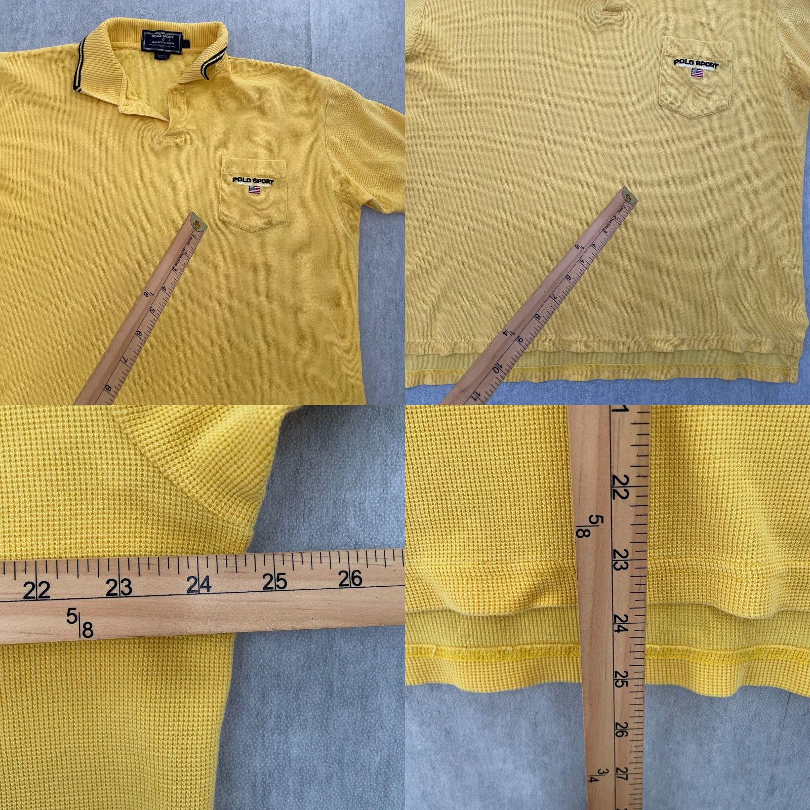 Vintage VINTAGE Polo Sport Shirt Adult Large Yellow Pocket Embroidered Mens 90s USA Polo Sport Shirt Yellow Large Mens Size US L / EU 52-54 / 3 - 8 Thumbnail