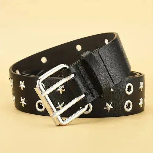 Other Trendy Pentagonal Star Rivet Men's Belt Size ONE SIZE - 3 Thumbnail