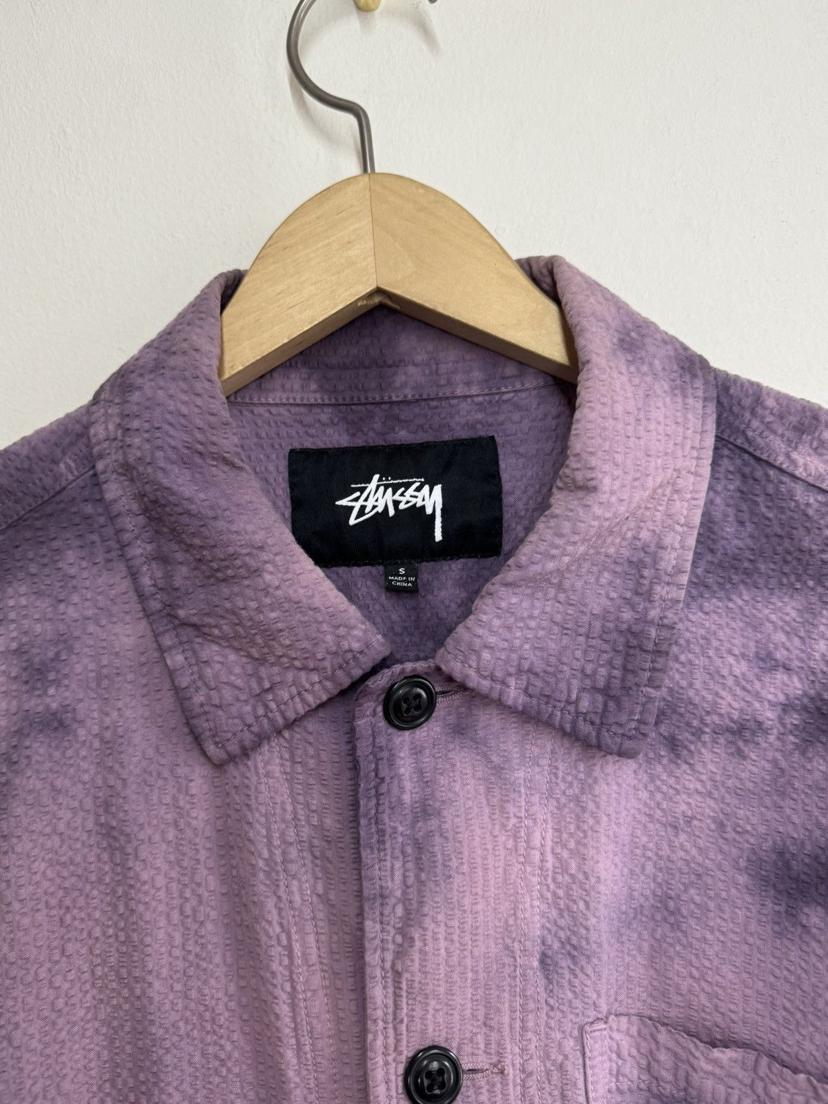 Stussy Stussy Chore Jacket S Purple Tie Dye O’Dyed Seersucker Rare Size US S / EU 44-46 / 1 - 4 Thumbnail