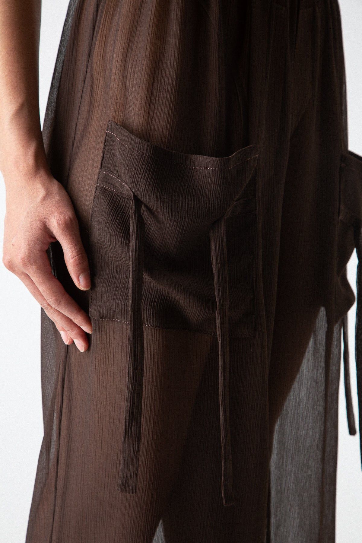 Other $600 NWT SUPRIYA LELE SHEER DRAWSTRING TROUSERS Size 27" / US 4 / IT 40 - 4 Thumbnail