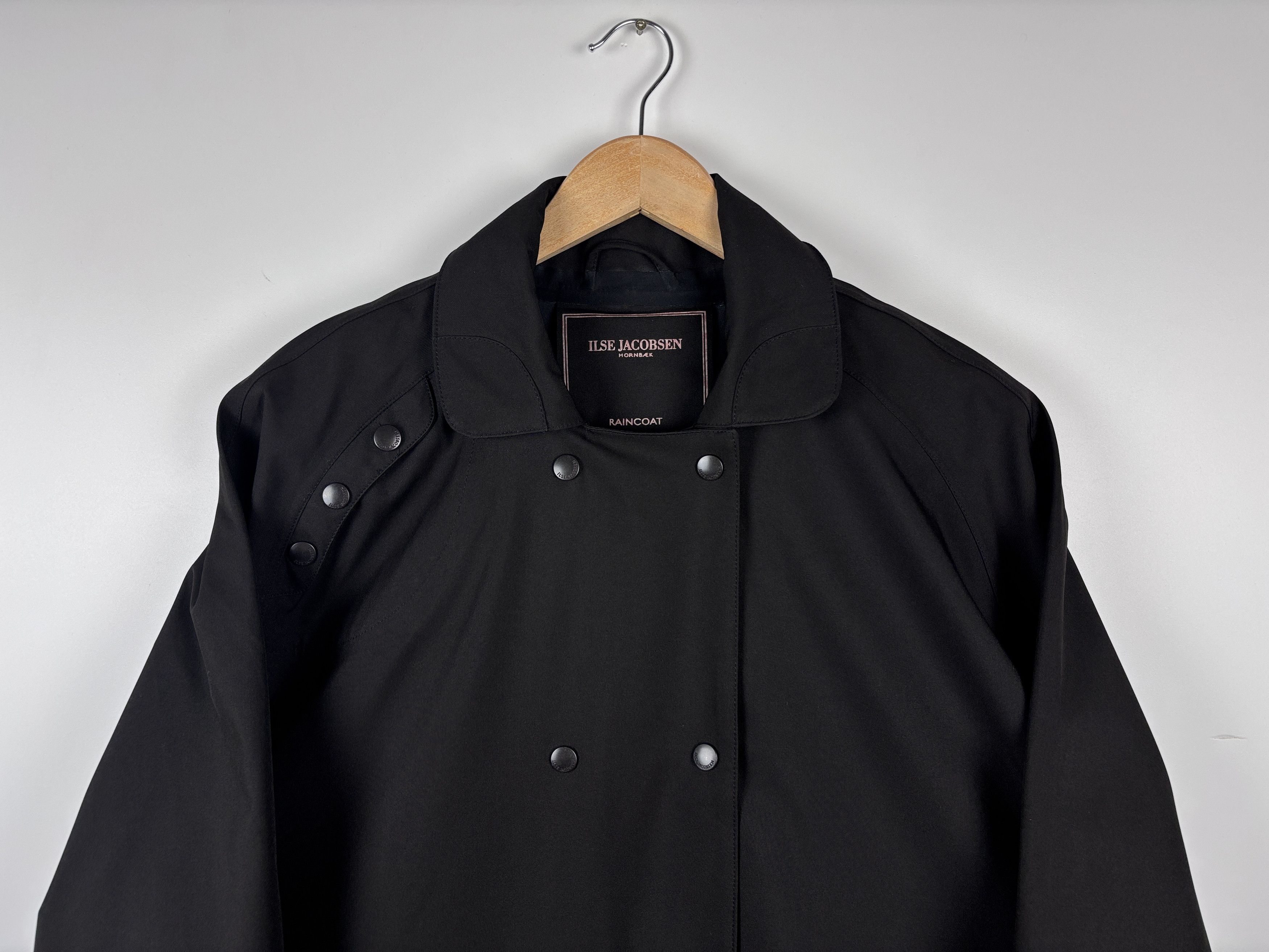 Ilse Jacobsen Womens Ilse Jacobsen Raincoat Jacket Black Size M Size M / US 6-8 / IT 42-44 - 2 Thumbnail