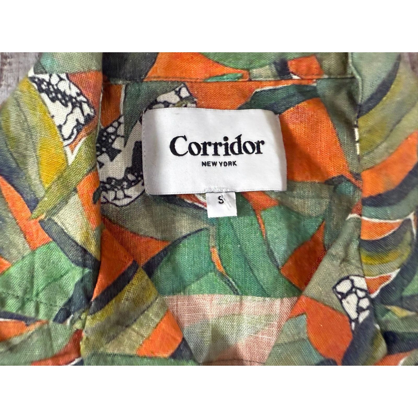 Corridor Corridor NYC linen blend graphic printed Dominica Summer Shi Size US S / EU 44-46 / 1 - 2 Thumbnail