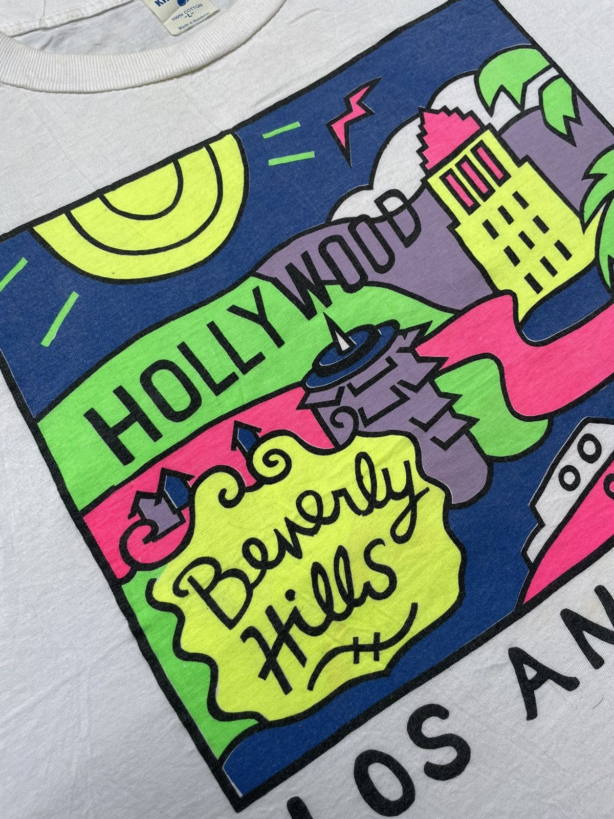 Vintage Vintage Single Stitch Los Angeles Pop Art Graphic T-Shirt Size US L / EU 52-54 / 3 - 3 Thumbnail