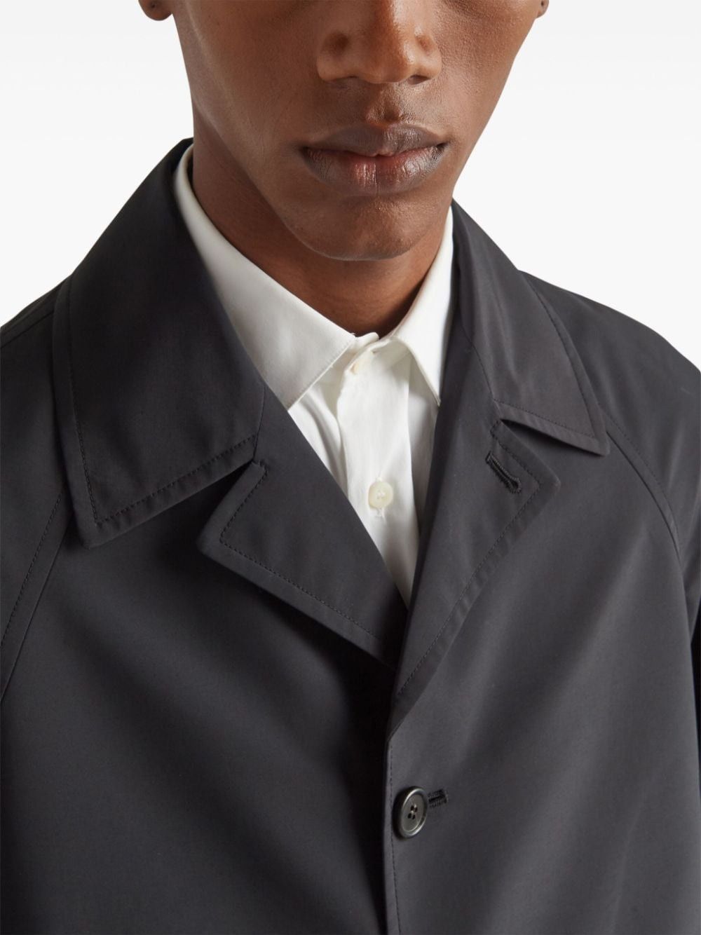 Prada o1bcso1str1025 Lana Travel Coat in Noir Size US L / EU 52-54 / 3 - 5 Thumbnail