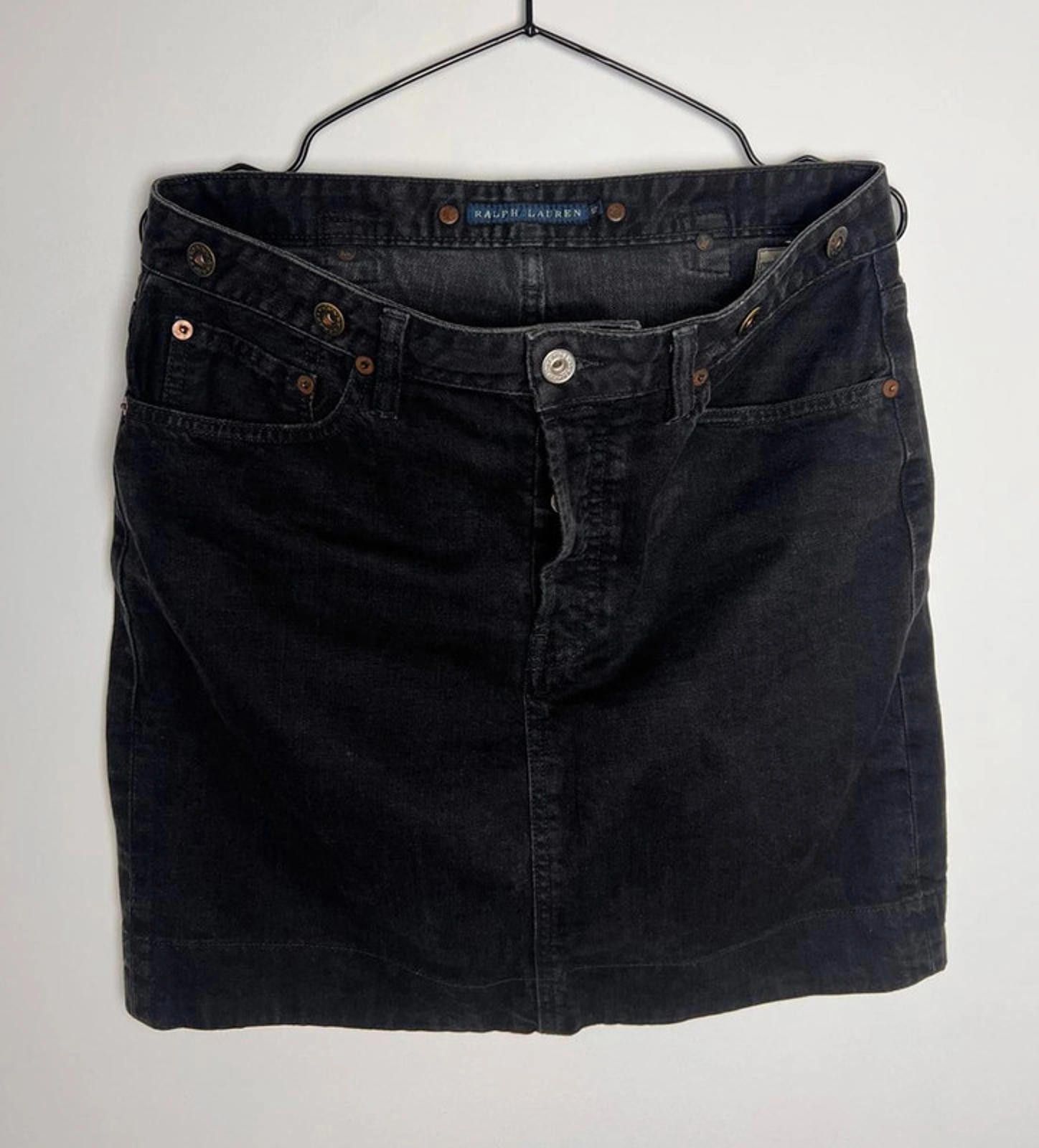 Polo Ralph Lauren Ralph Lauren Black Denim Skirt Size 30" / US 8 / IT 44 - 1 Thumbnail