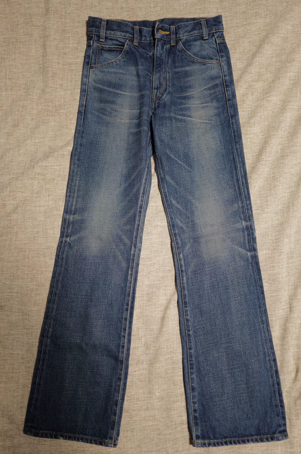 Celine celine serge blue wash flared denim pants Size US 27 - 1 Thumbnail