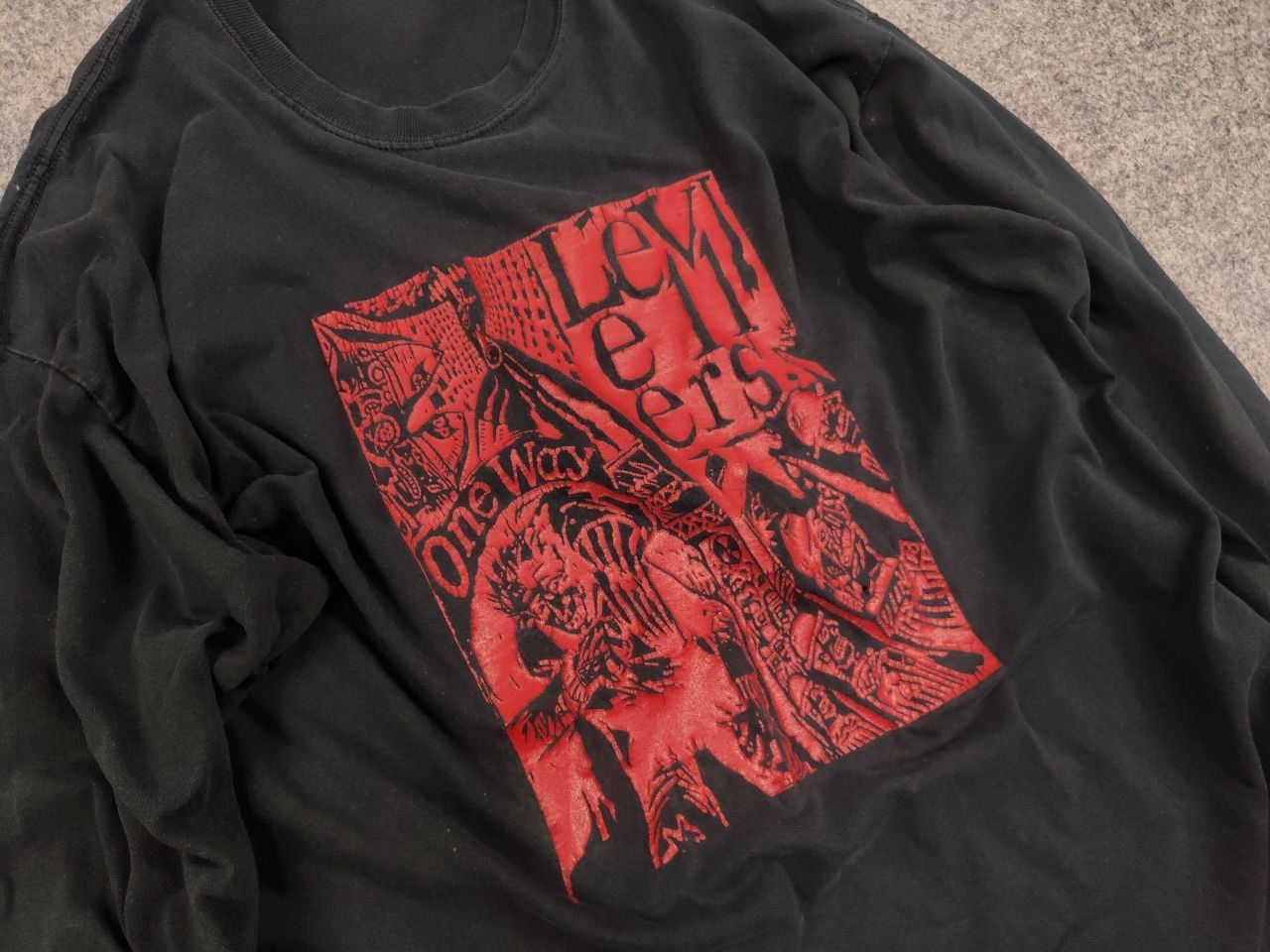 Band Tees Vintage 90's The Levellers One Way Band Long sleeve T-Shirt Size US XL / EU 56 / 4 - 12 Thumbnail