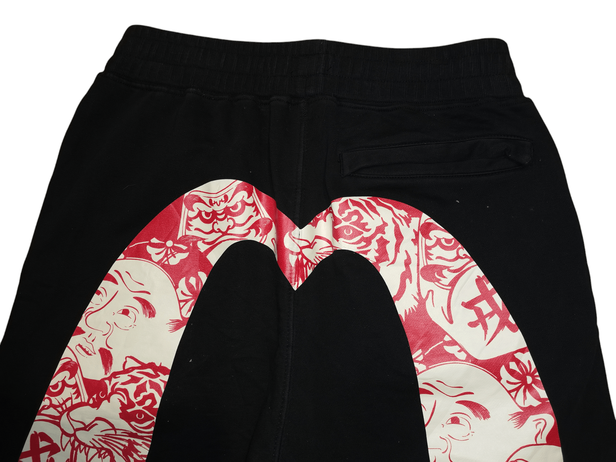 Evisu EVISU DARUMA EBISU AND TIGER DAICOCK PRINTED SWEAT SHORTS Size US 33 - 4 Thumbnail