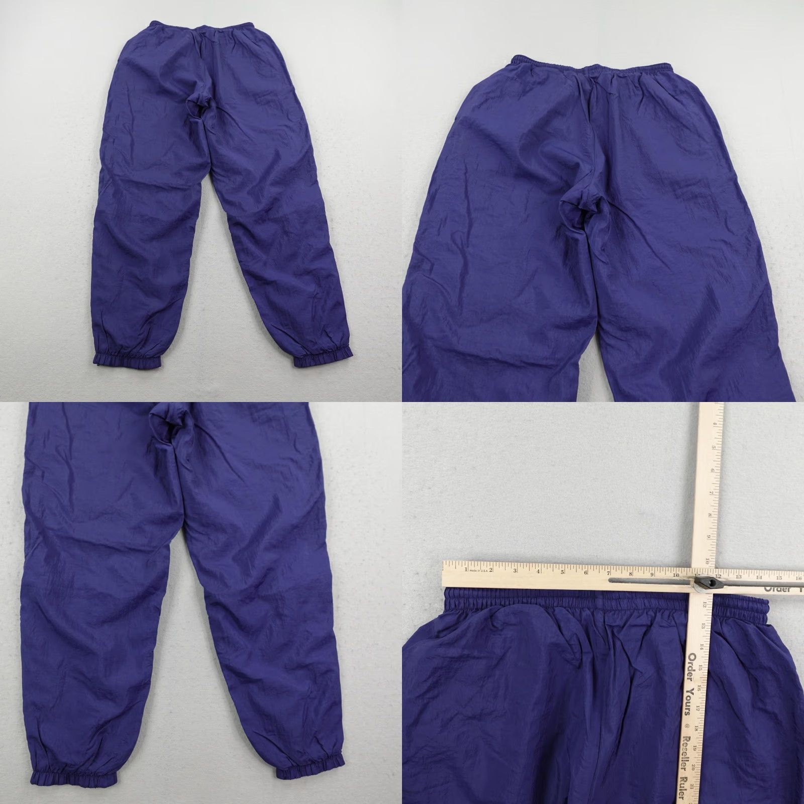 Nike Vintage Nike Pants Mens Large Blue Lined Windbreaker Ankle Zip Track Joggers 90s Size US 33 - 8 Thumbnail