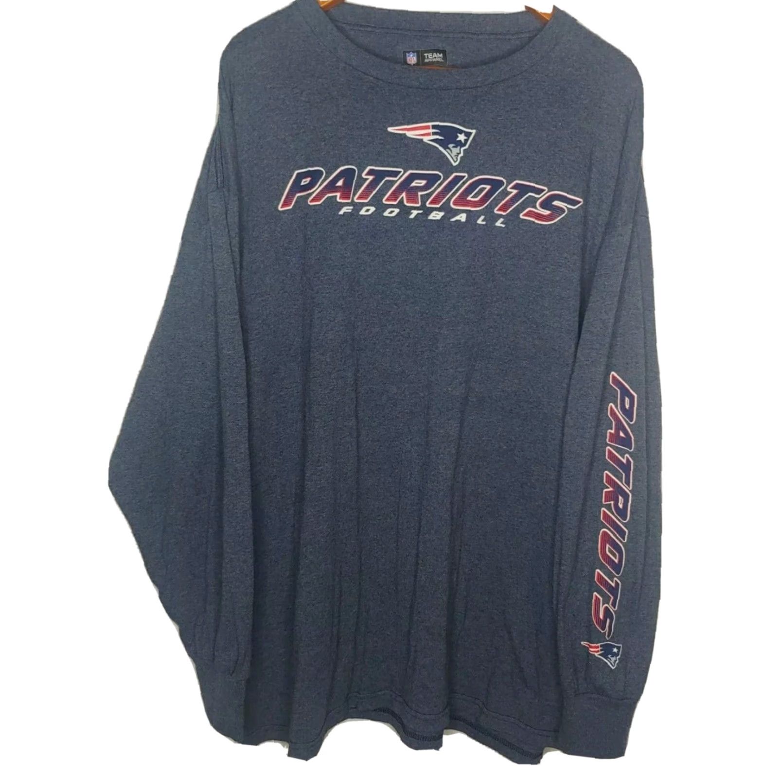 NFL New England Patriots Shirt 2XL Navy Long Sleeve NFL Team Apparel Men Size US XXL / EU 58 / 5 - 2 Thumbnail