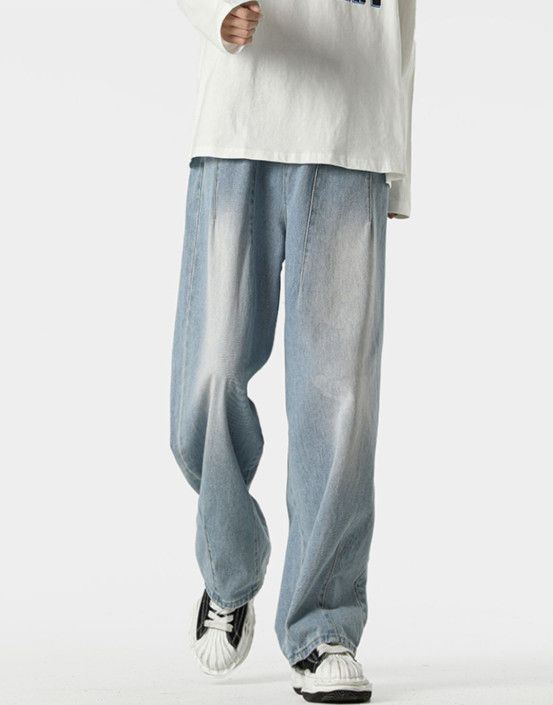 Japanese Brand American retro men's loose straight leg jeans Size US 32 / EU 48 - 1 Thumbnail