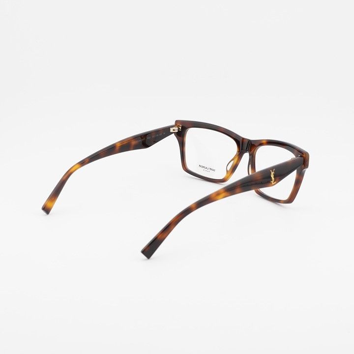 Saint Laurent Paris Saint Laurent SLM104 OPT 003 Eyeglasses Havana 56mm Square Size ONE SIZE - 3 Thumbnail
