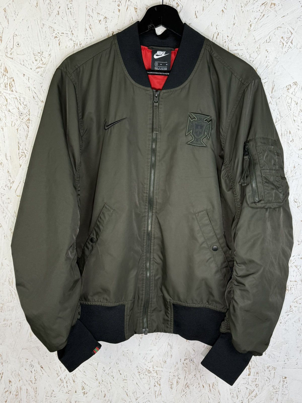 Nike Nike Portugal NSW Bomber Jacket Green Size L Size US L / EU 52-54 / 3 - 1 Thumbnail
