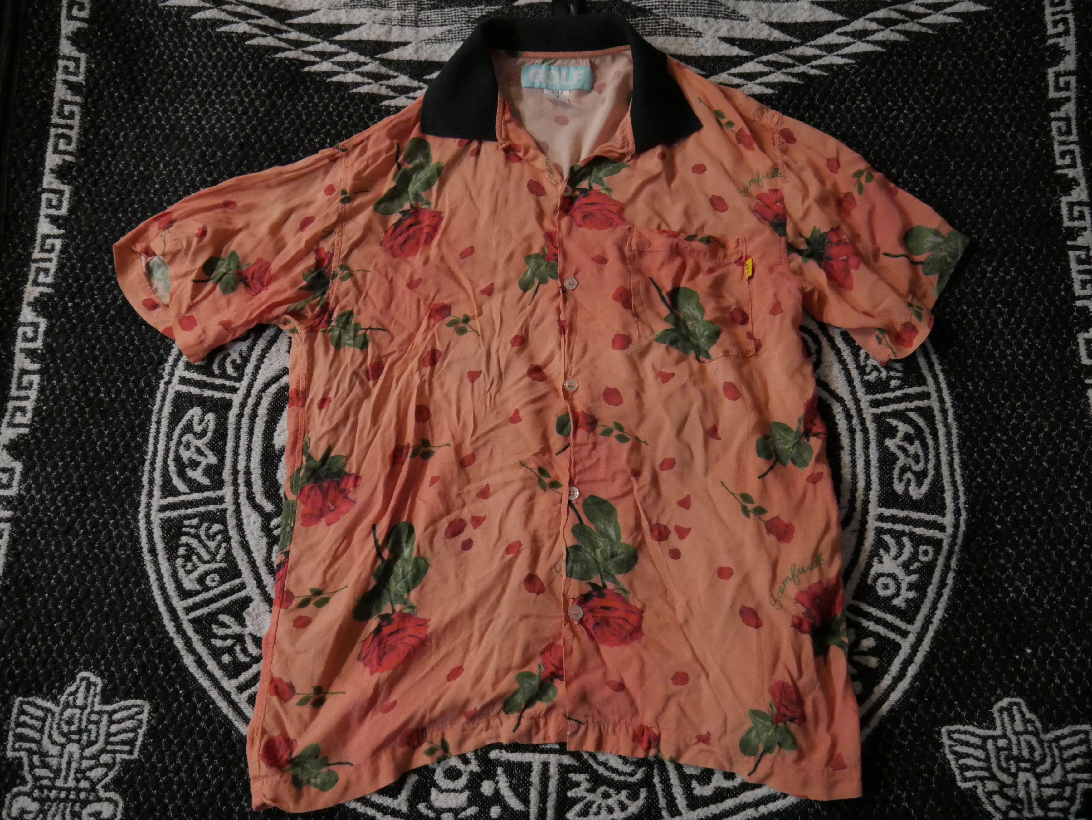 Golf Wang Golf Wang Flower Boy Button Up (Pink Rose) Size US M / EU 48-50 / 2 - 1 Thumbnail