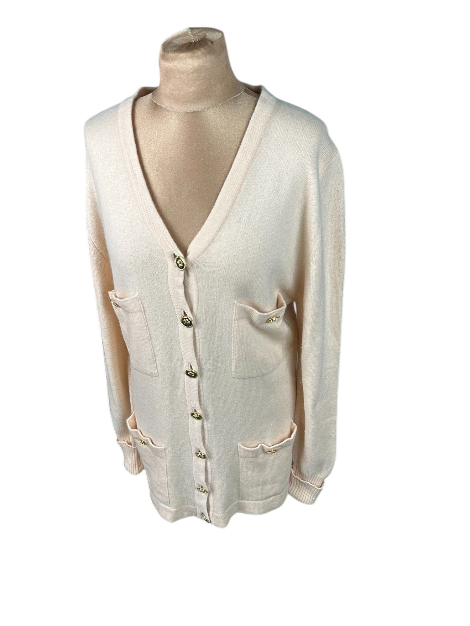 Chanel 90s Chanel 100% Cashmere Cardigan Size XL / US 12-14 / IT 48-50 - 3 Thumbnail