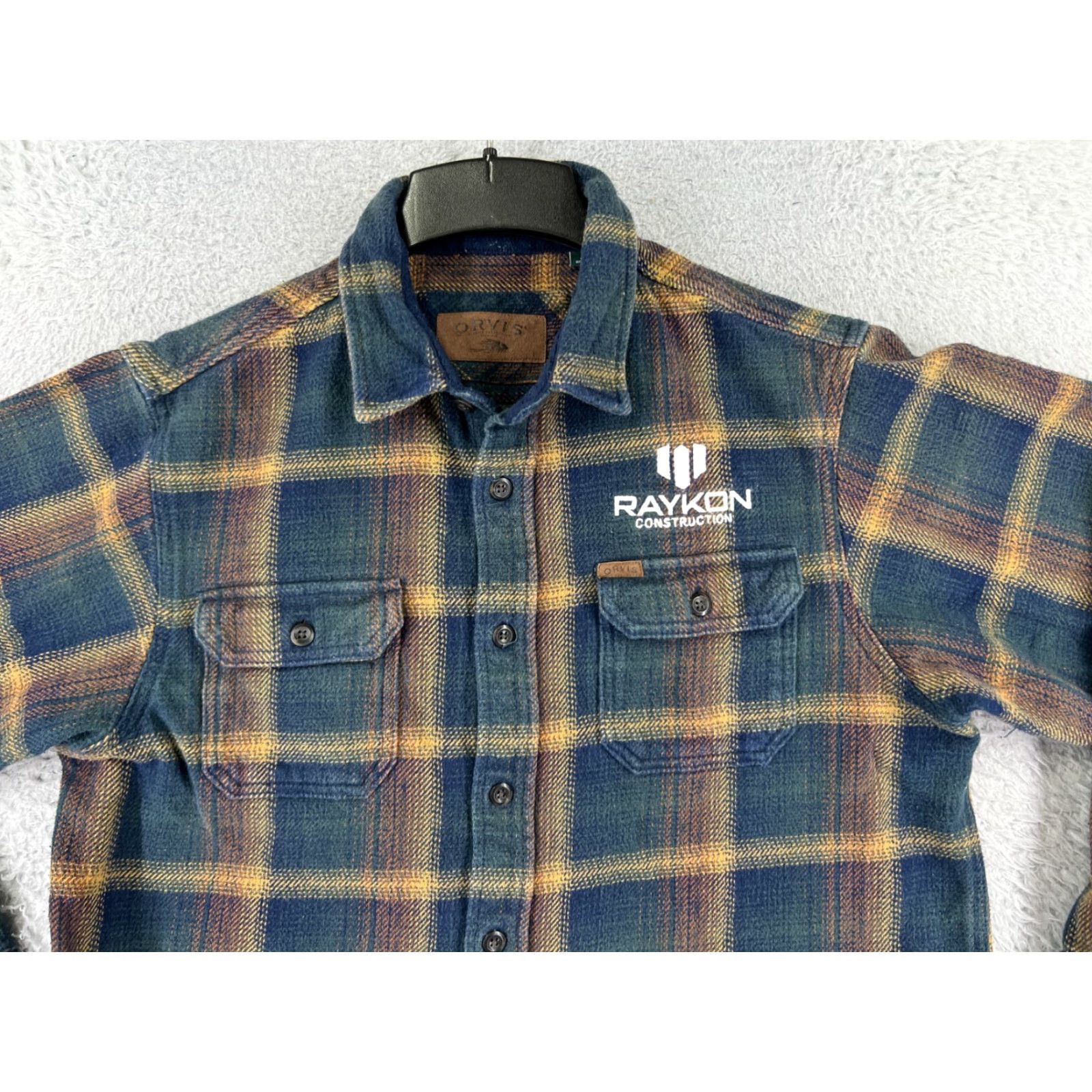Orvis VINTAGE Orvis Flannel Shirt Men L Green Plaid 100% Cotton Button-Up Size US L / EU 52-54 / 3 - 7 Thumbnail