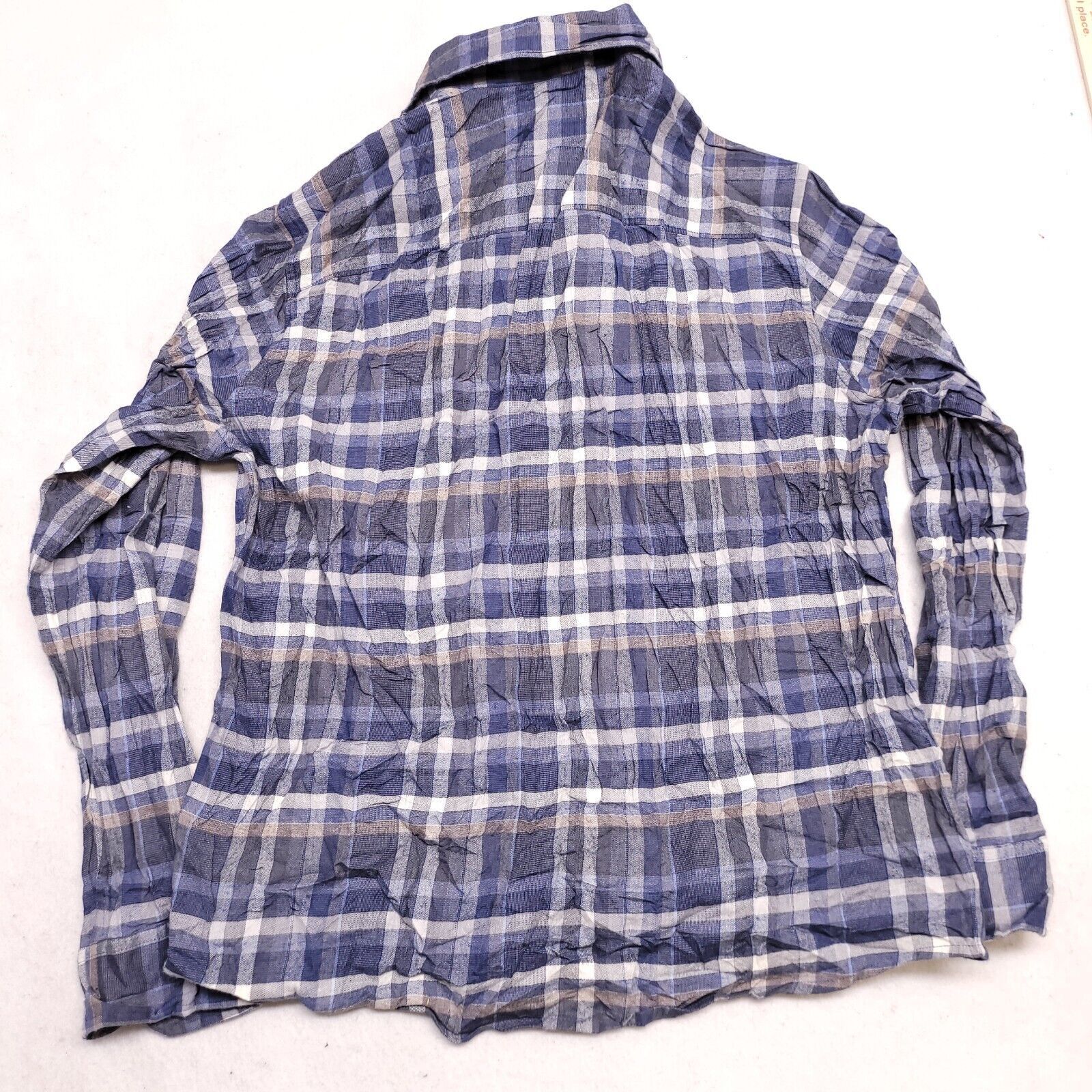 Apt. 9 APT 9 Tartan Flannel Shirt Mens Size Large L Blue White Size US L / EU 52-54 / 3 - 10 Thumbnail