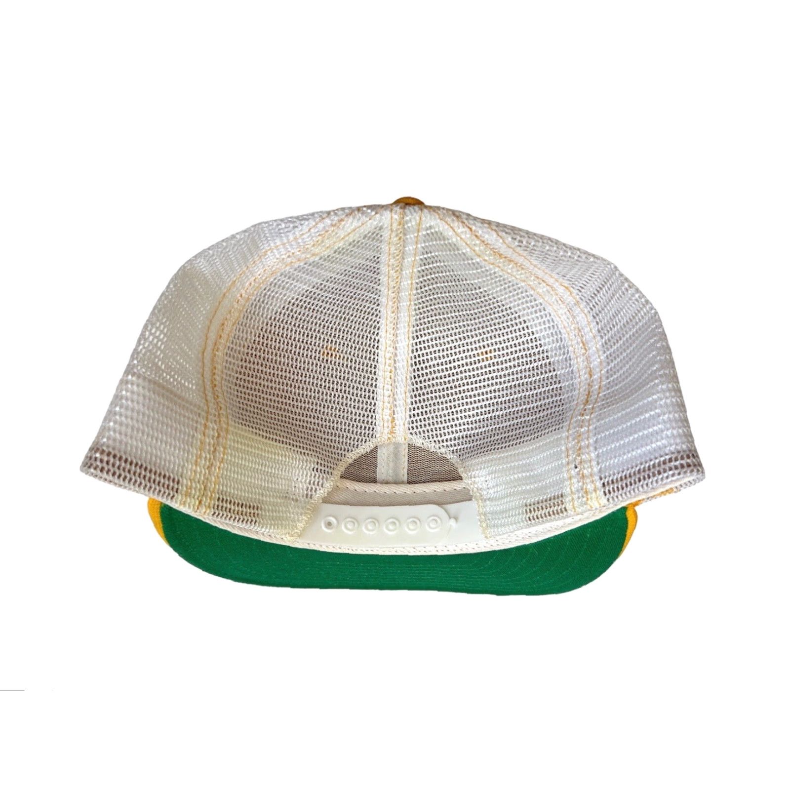 New Era VINTAGE New Era Snapback Hat Trucker Adjustable USA 90s Deadstock NWOT Yellow Mens Size S/M Size ONE SIZE - 7 Thumbnail
