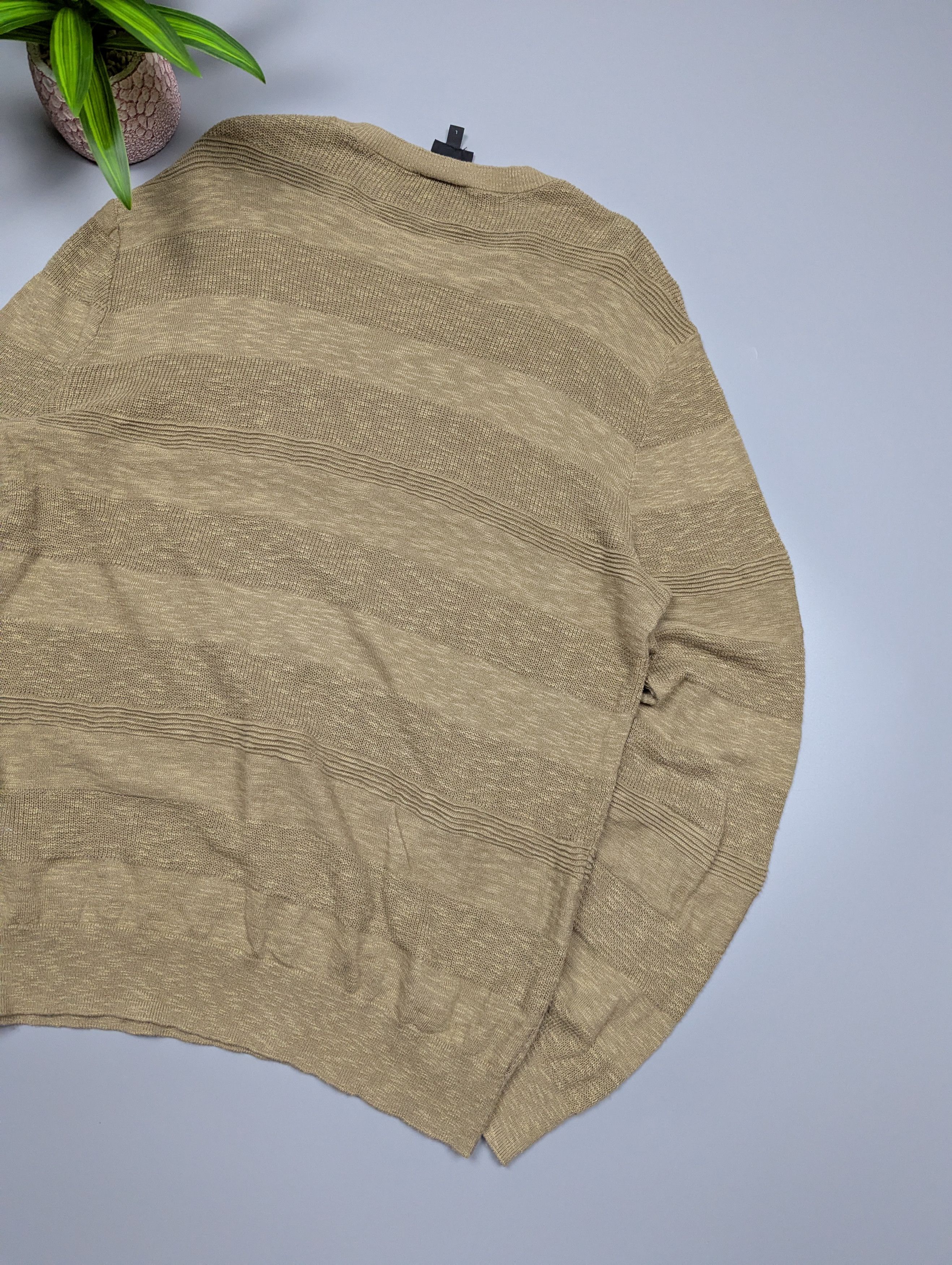 Armani Exchange Armani Exchange Men’s Sweater L Beige Linen Blend Size US L / EU 52-54 / 3 - 9 Thumbnail