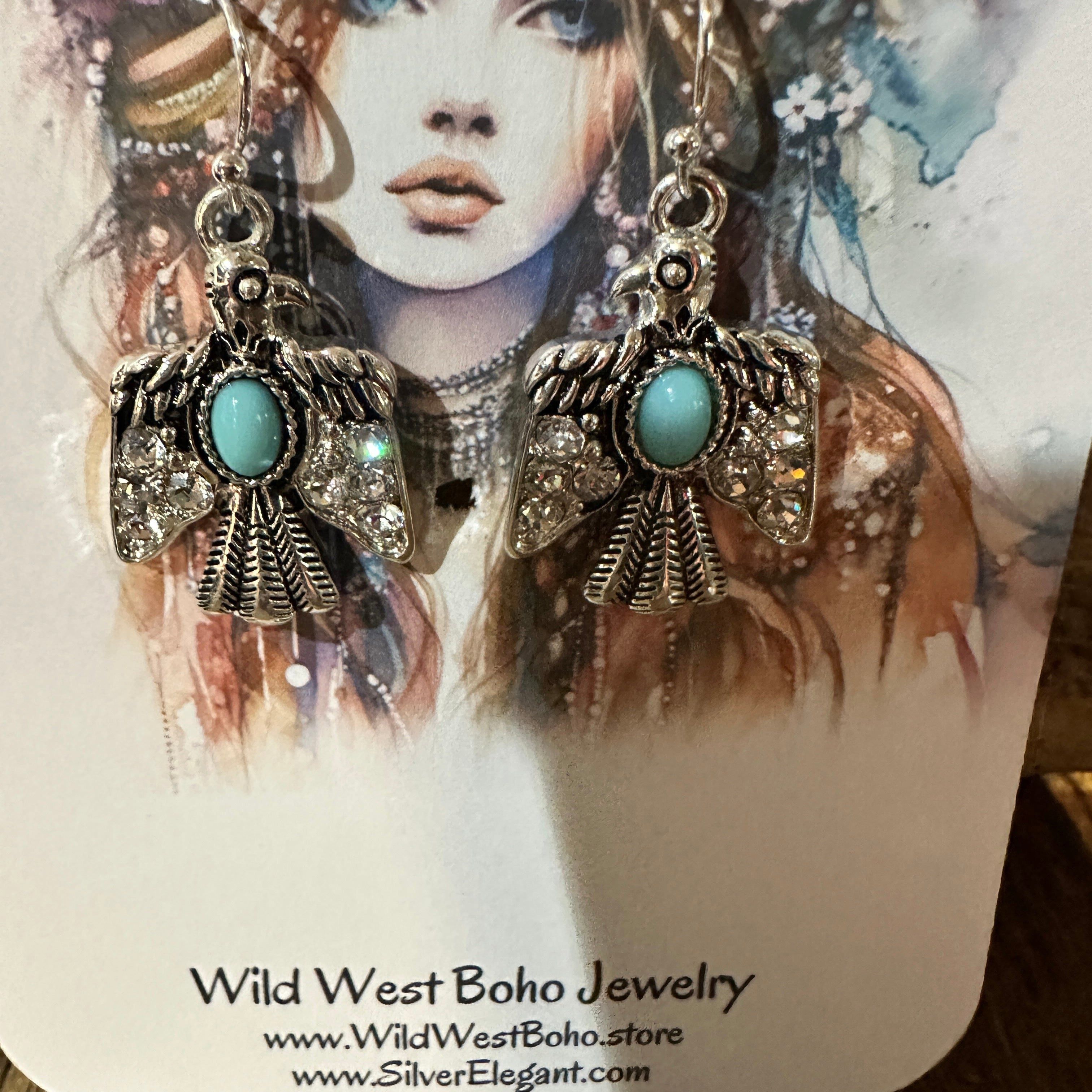 Other Boho Thunderbird Majesty: Turquoise & Silver Pendant of Stre Size ONE SIZE - 6 Thumbnail