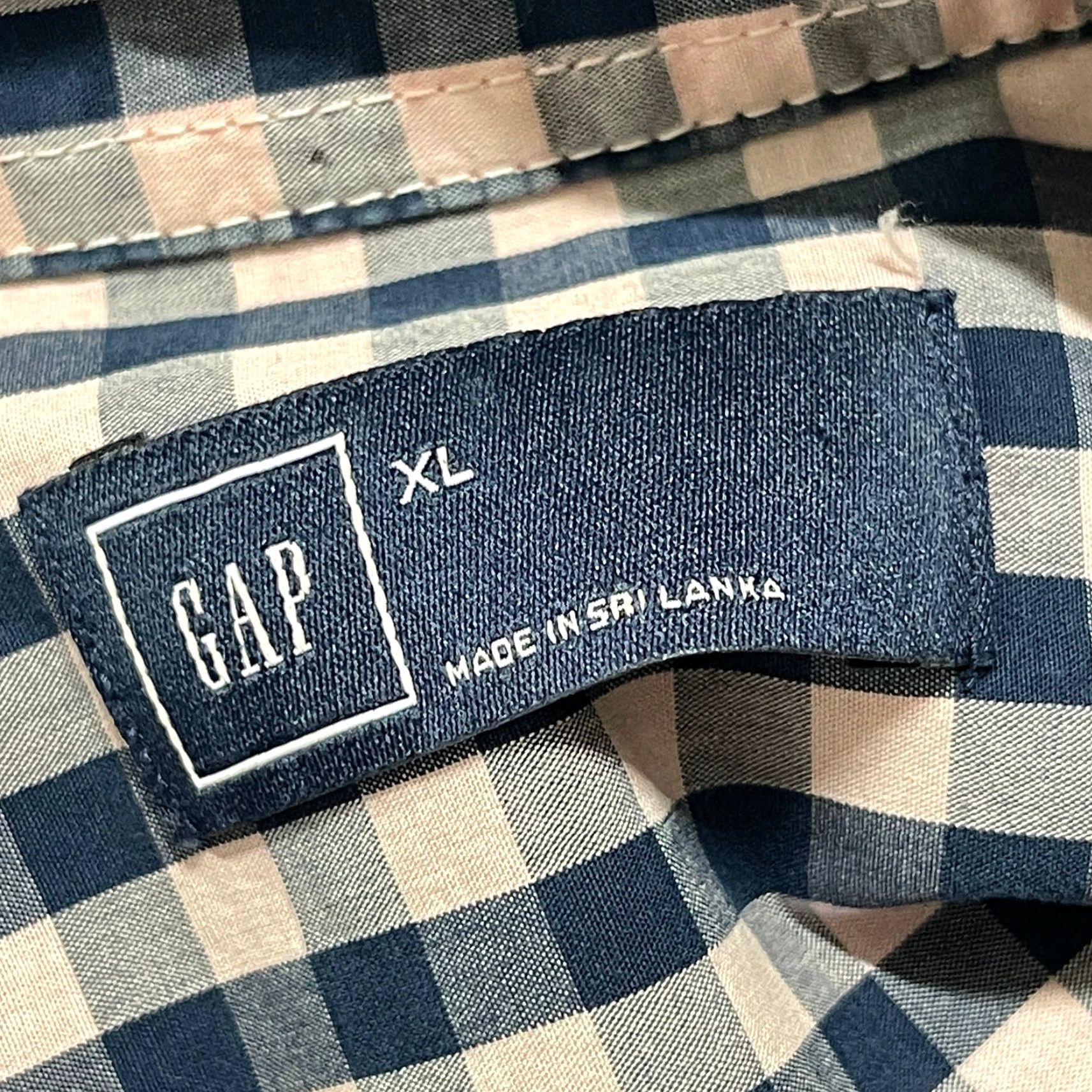 Gap GAP Button-Up Shirt Mens XL Pink Blue Check Long Sleeve Preppy Y2K Vintage Style Casual Business Travel Party/Cocktail Wedding Formal Shirt Size US XL / EU 56 / 4 - 4 Thumbnail