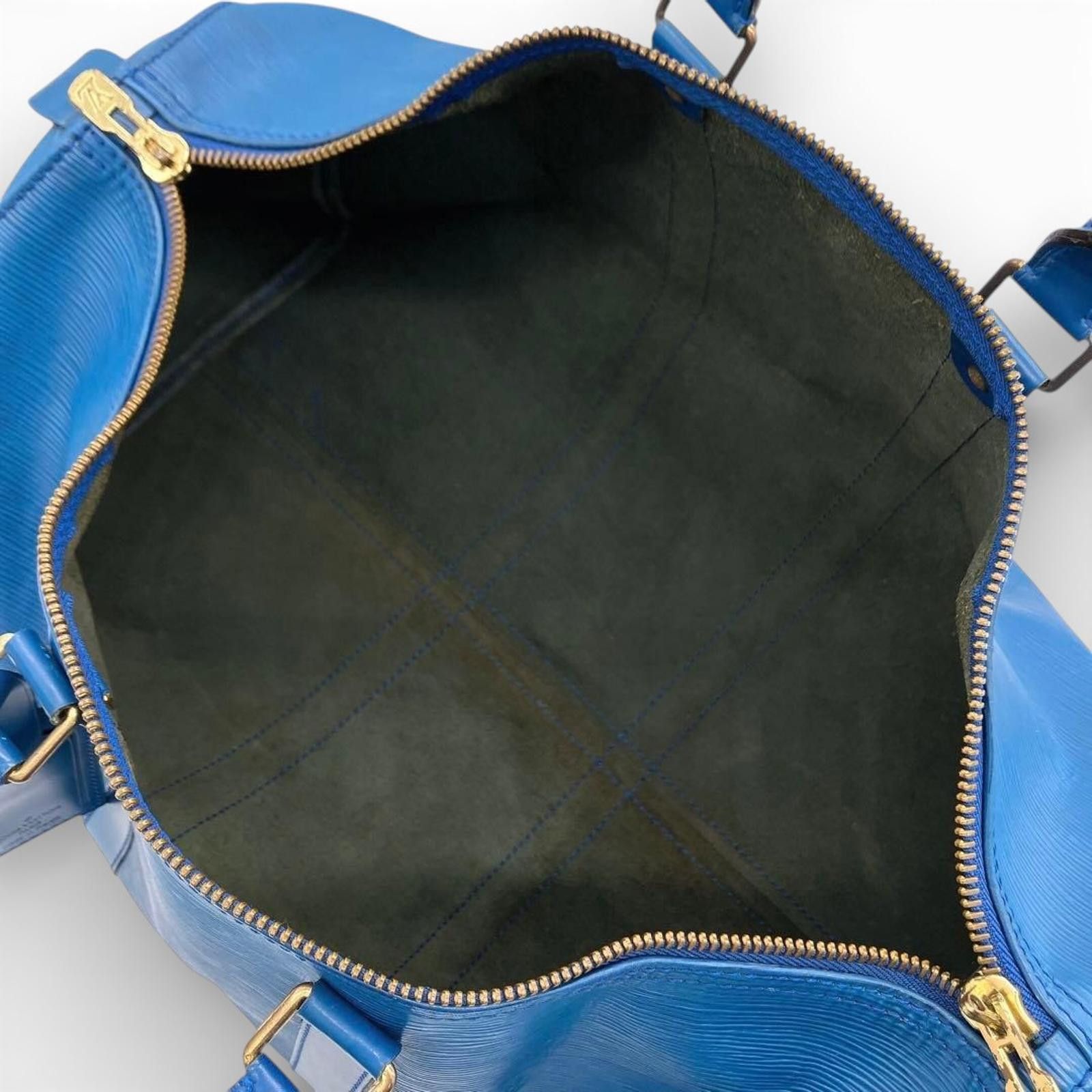 Louis Vuitton Louis Vuitton - Men's Blue Leather Travel Bag Size ONE SIZE - 5 Thumbnail