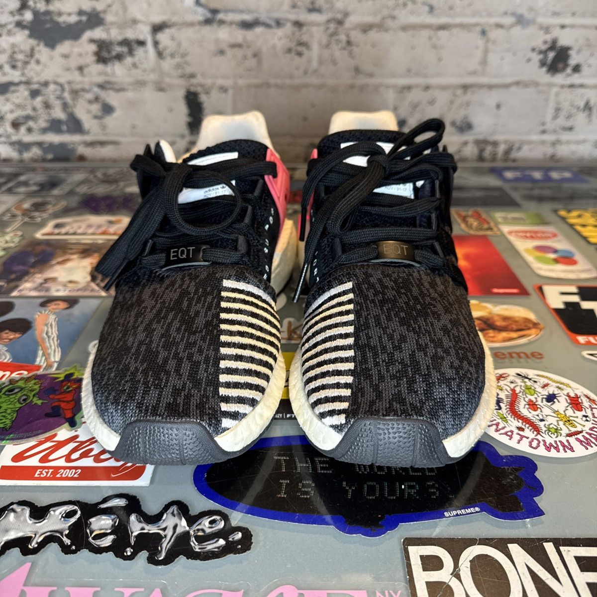 Adidas Adidas EQT Support 93/17 Core Black Turbo Red Size 10 Used Size US 9 / EU 42 - 4 Thumbnail