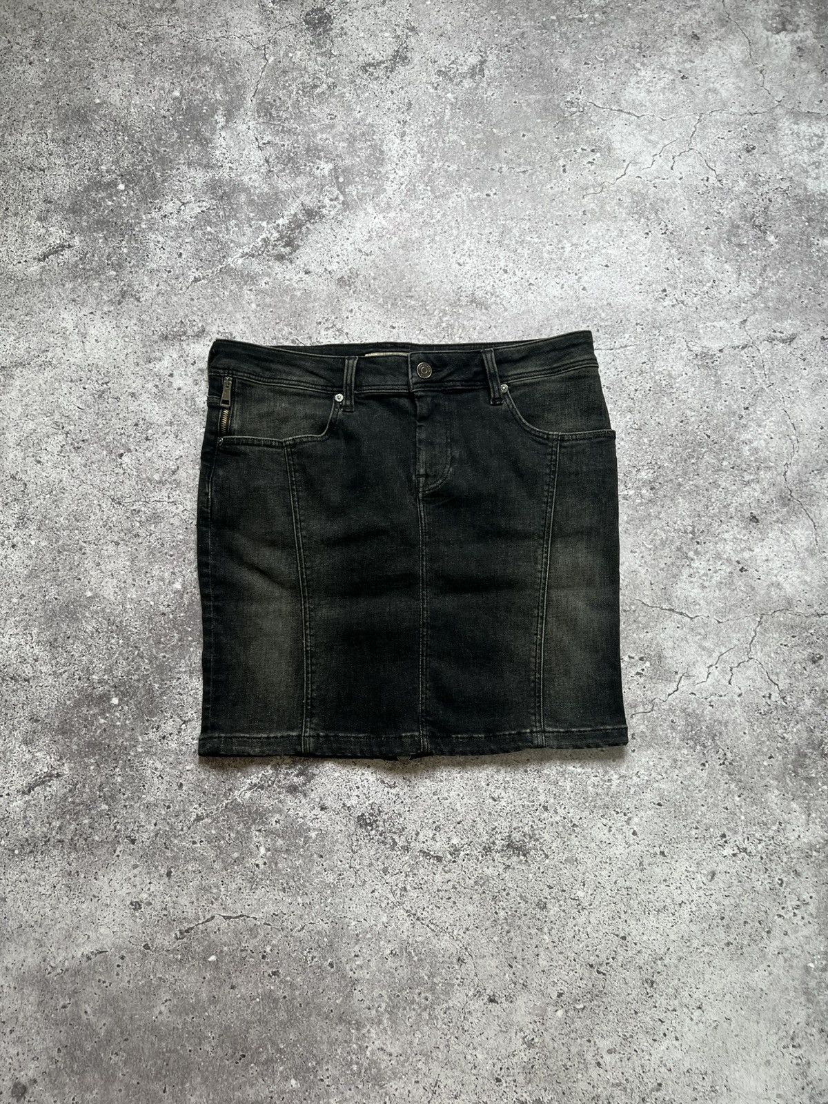 Burberry Burberry Brit Denim Mini Skirt Black Zip Size 30" / US 8 / IT 44 - 5 Thumbnail