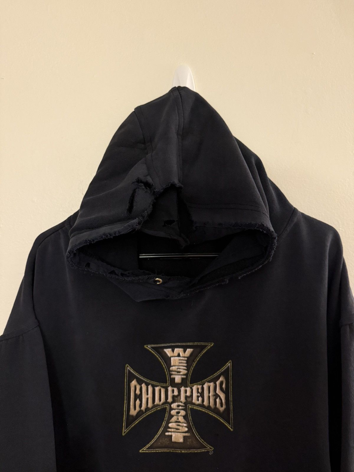 Vintage Vintage Perfectly Thrashed West Coast Choppers Hoodie Size US L / EU 52-54 / 3 - 4 Thumbnail