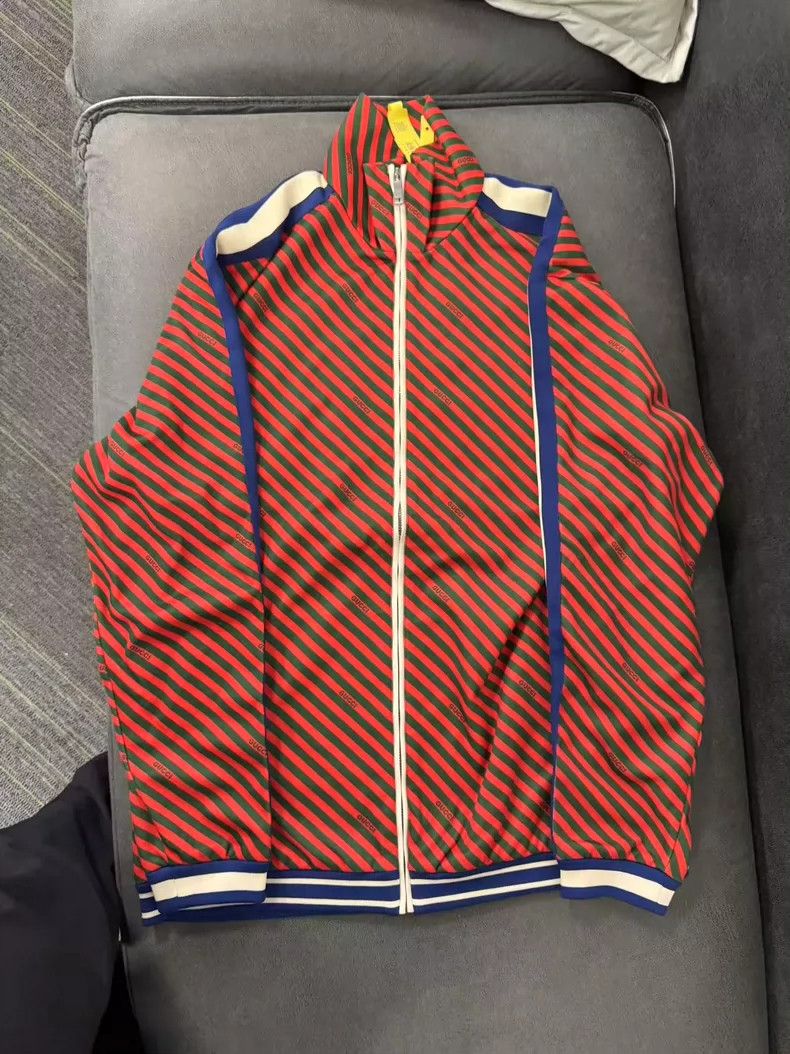 Gucci Gucci Striped full-printed logo jacket Size US M / EU 48-50 / 2 - 1 Thumbnail