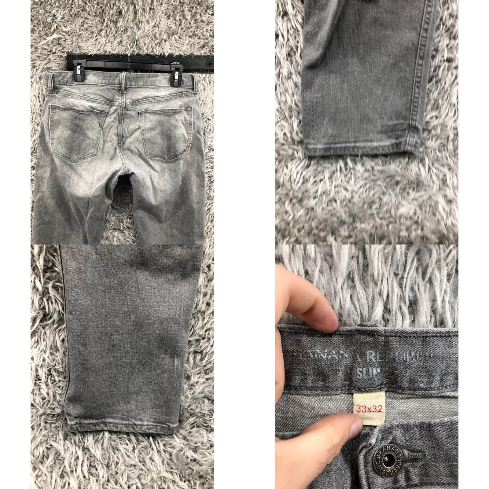 Banana Republic Banana Republic Jeans Slim Straight Womens Medium Gray 33x32 Size 24" / US 00 / IT 34 - 8 Thumbnail